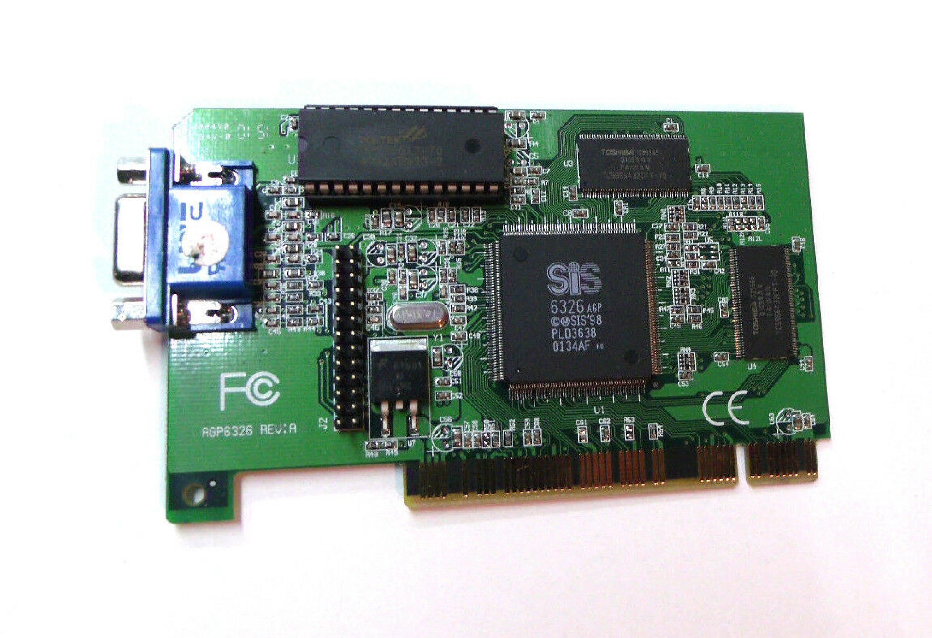 SIS CORPORATION SIS 6326 8MB 8MB AGP VIDEO CARD WITH VGA OUTPUT