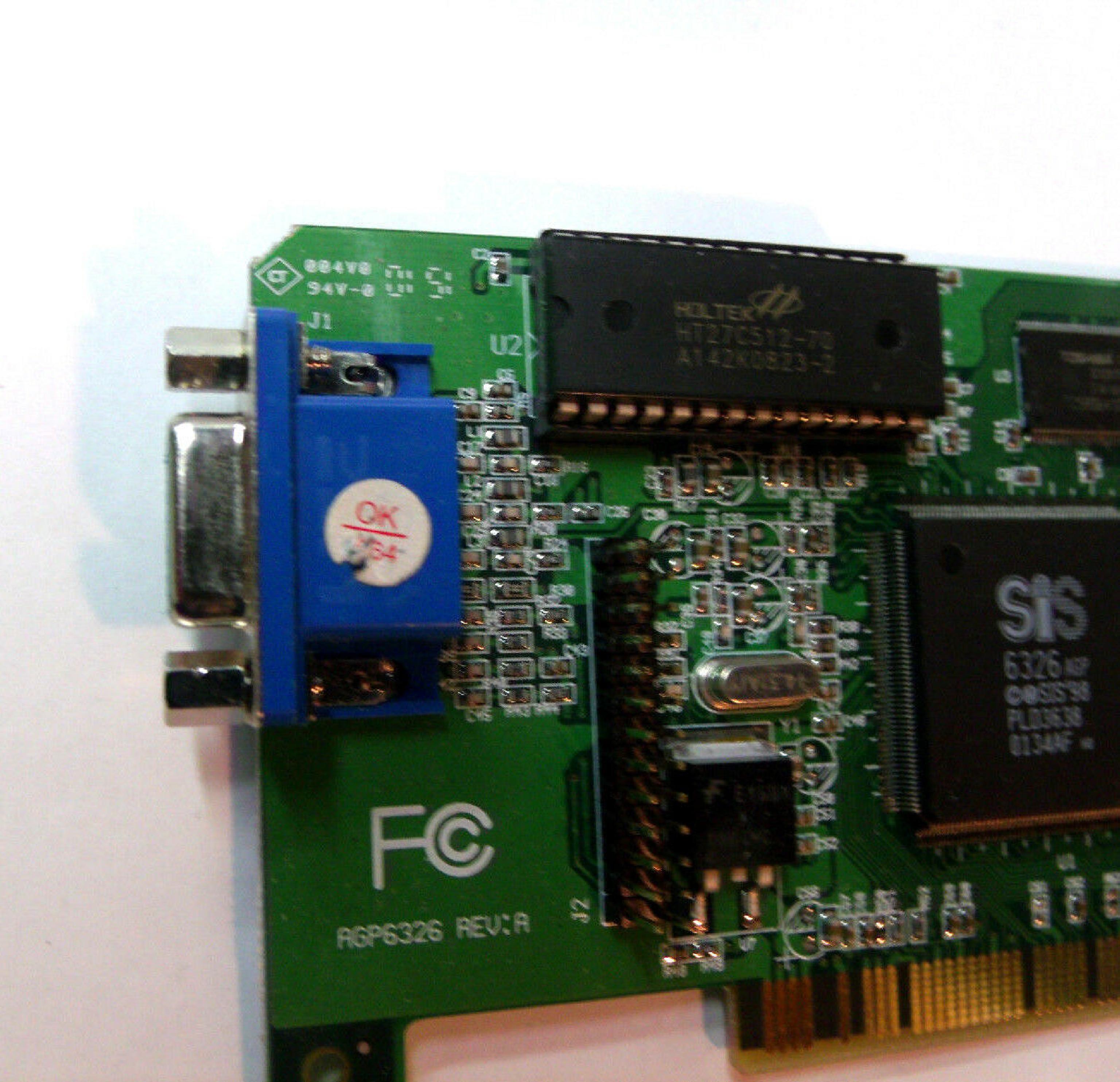 SIS CORPORATION SIS 6326 8MB 8MB AGP VIDEO CARD WITH VGA OUTPUT