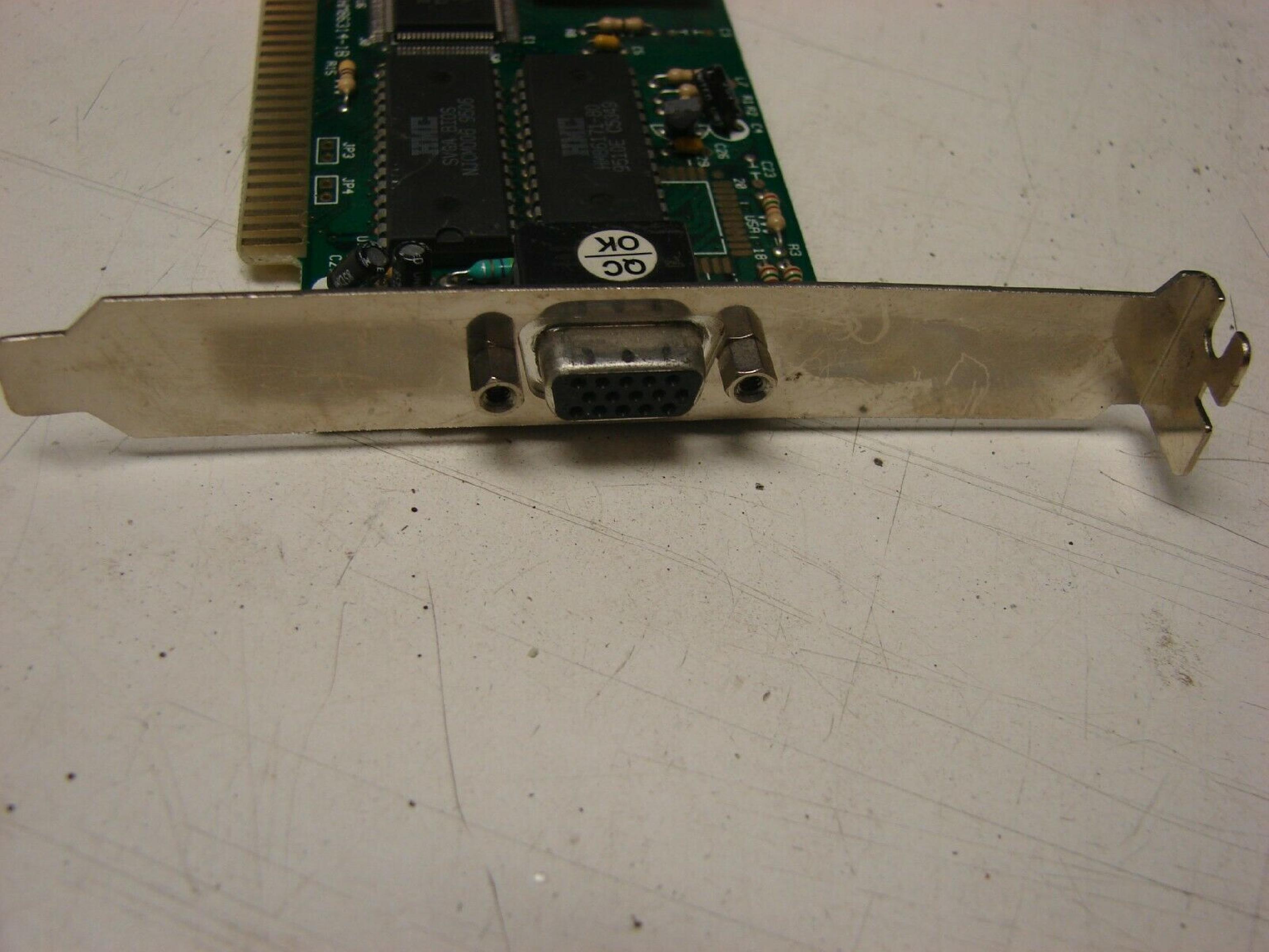 HMC / TURBO HM86314-1B ISA VIDEO CARD WITH VGA OUTPUT 16BIT HM86314Q