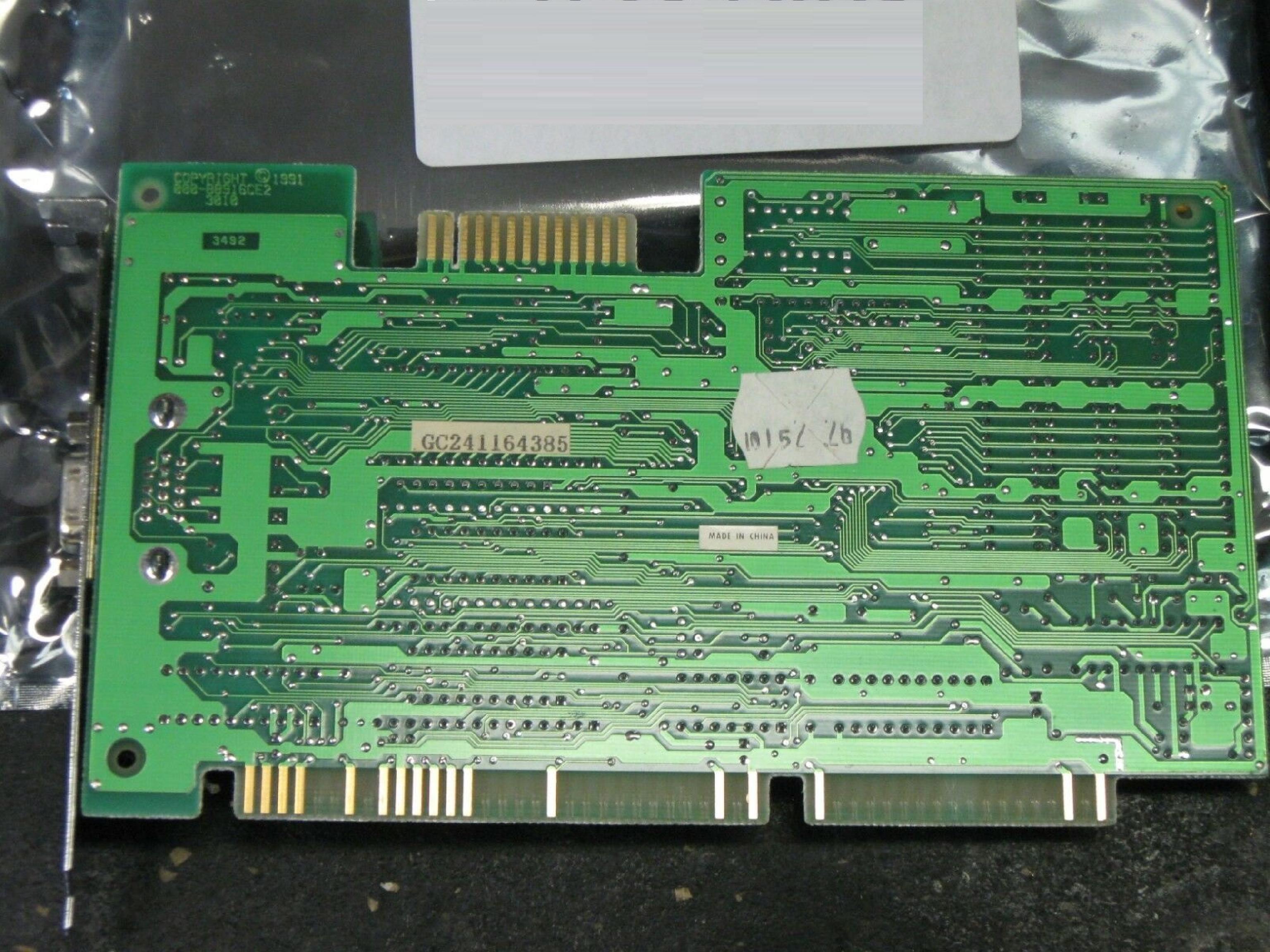 TRIDENT MICROSYSTEMS 000-88916CE2 ISA VIDEO CARD WITH VGA OUTPUT