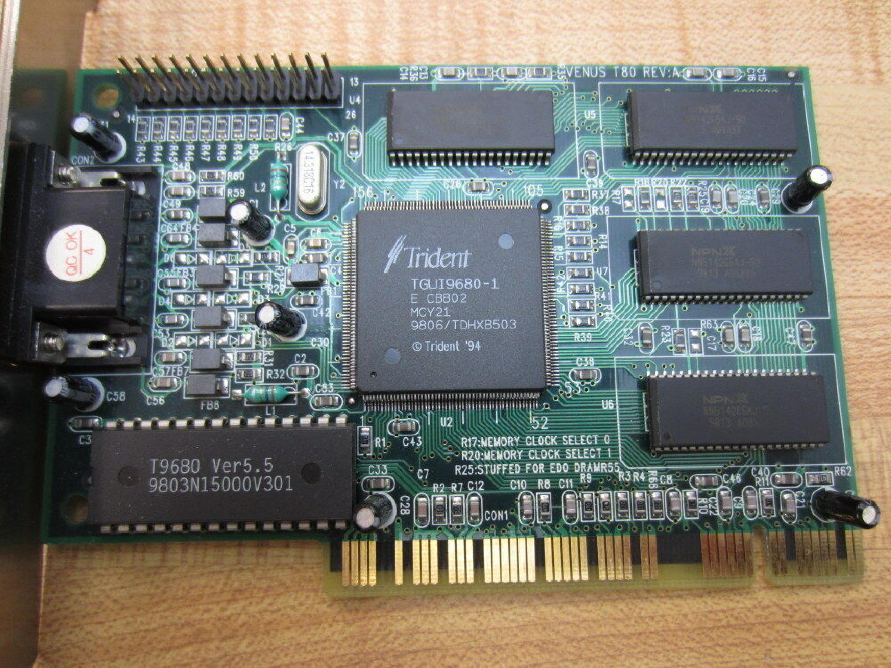 TRIDENT MICROSYSTEMS VENUS T80 2MB PCI VIDEO CARD WITH VGA OUTPUT