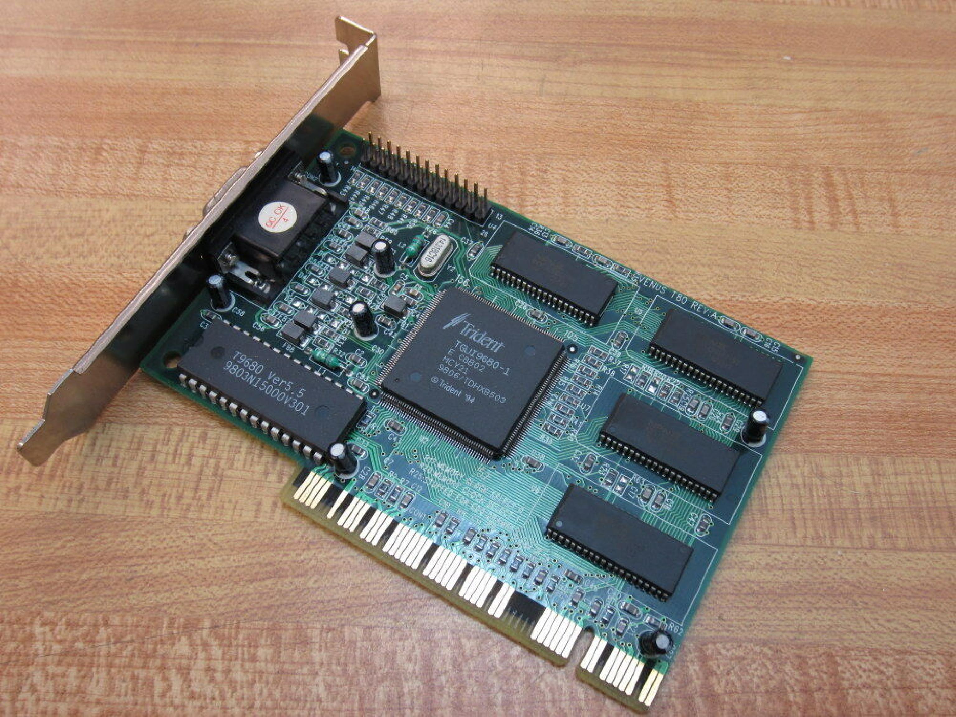 TRIDENT MICROSYSTEMS VENUS T80 2MB PCI VIDEO CARD WITH VGA OUTPUT