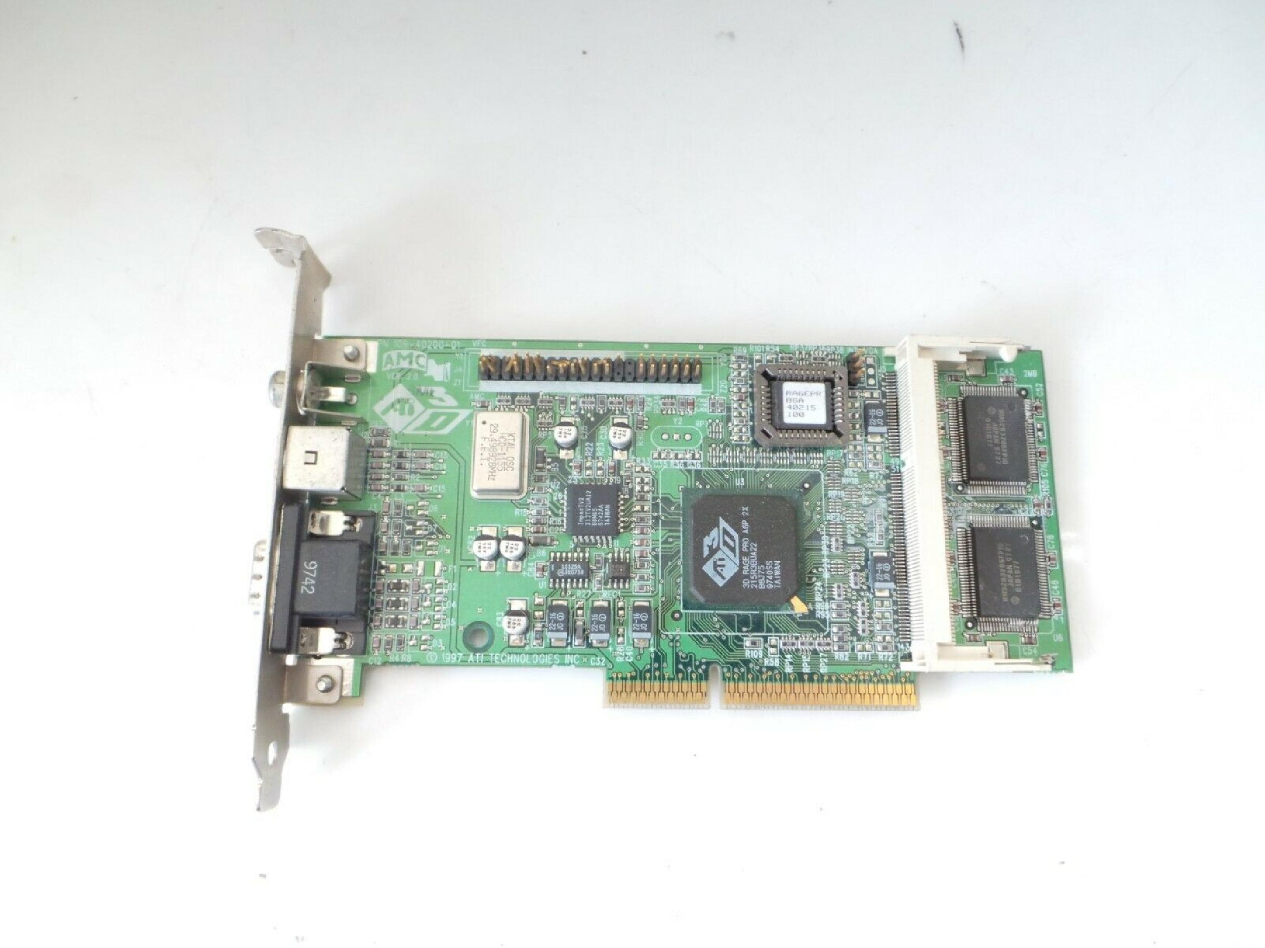 ATI 109-40200-01 4MB AGP VIDEO CARD WITH VGA S-VIDEO AND COMP OUT OUTPUTS