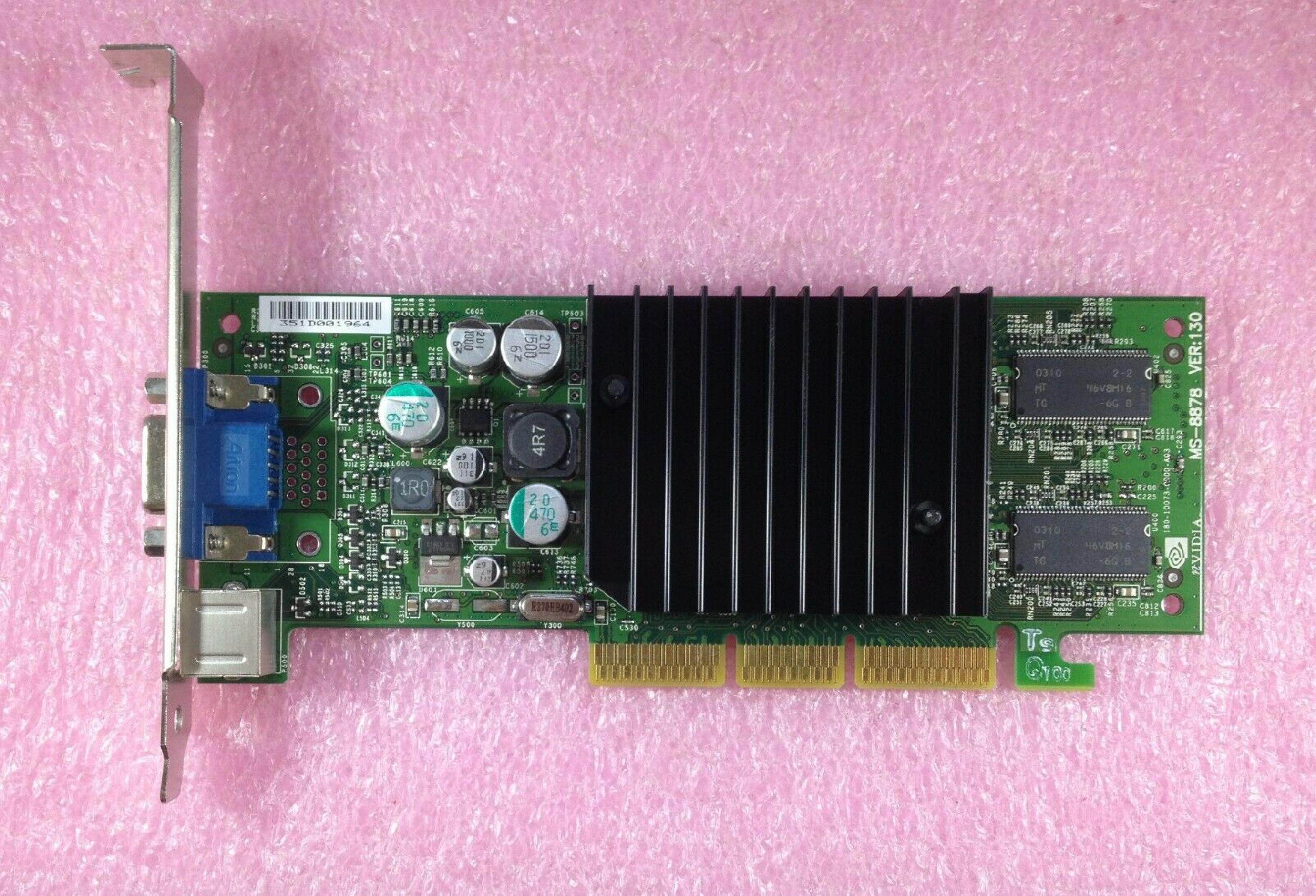 NVIDIA 05H175 64MB AGP VIDEO CARD WITH VGA OUTPUT AND SVIDEO OUTPUTS