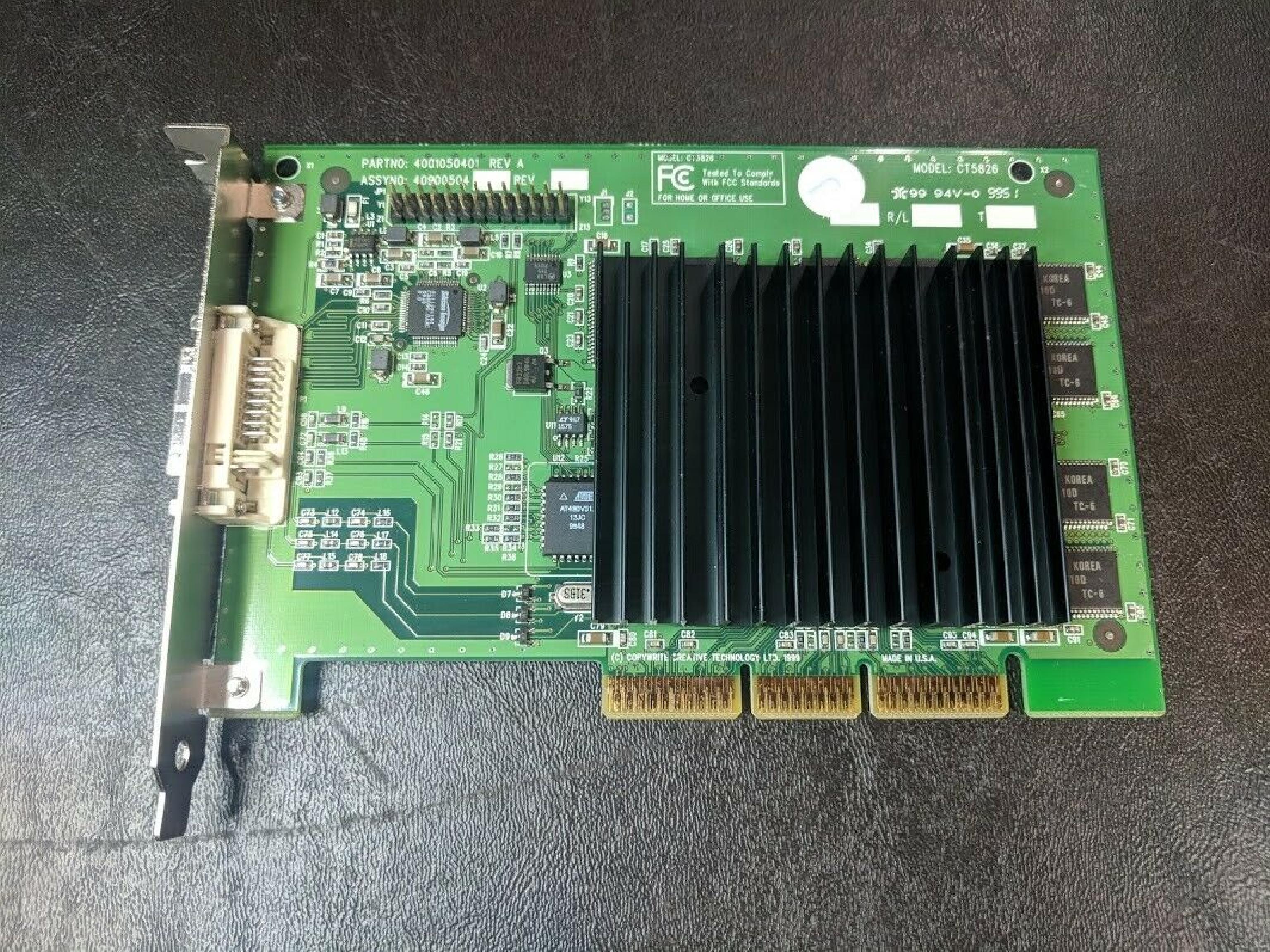 CREATIVE LABS CT5826 16MB AGP VIDEO CARD WITH DVI OUTPUT