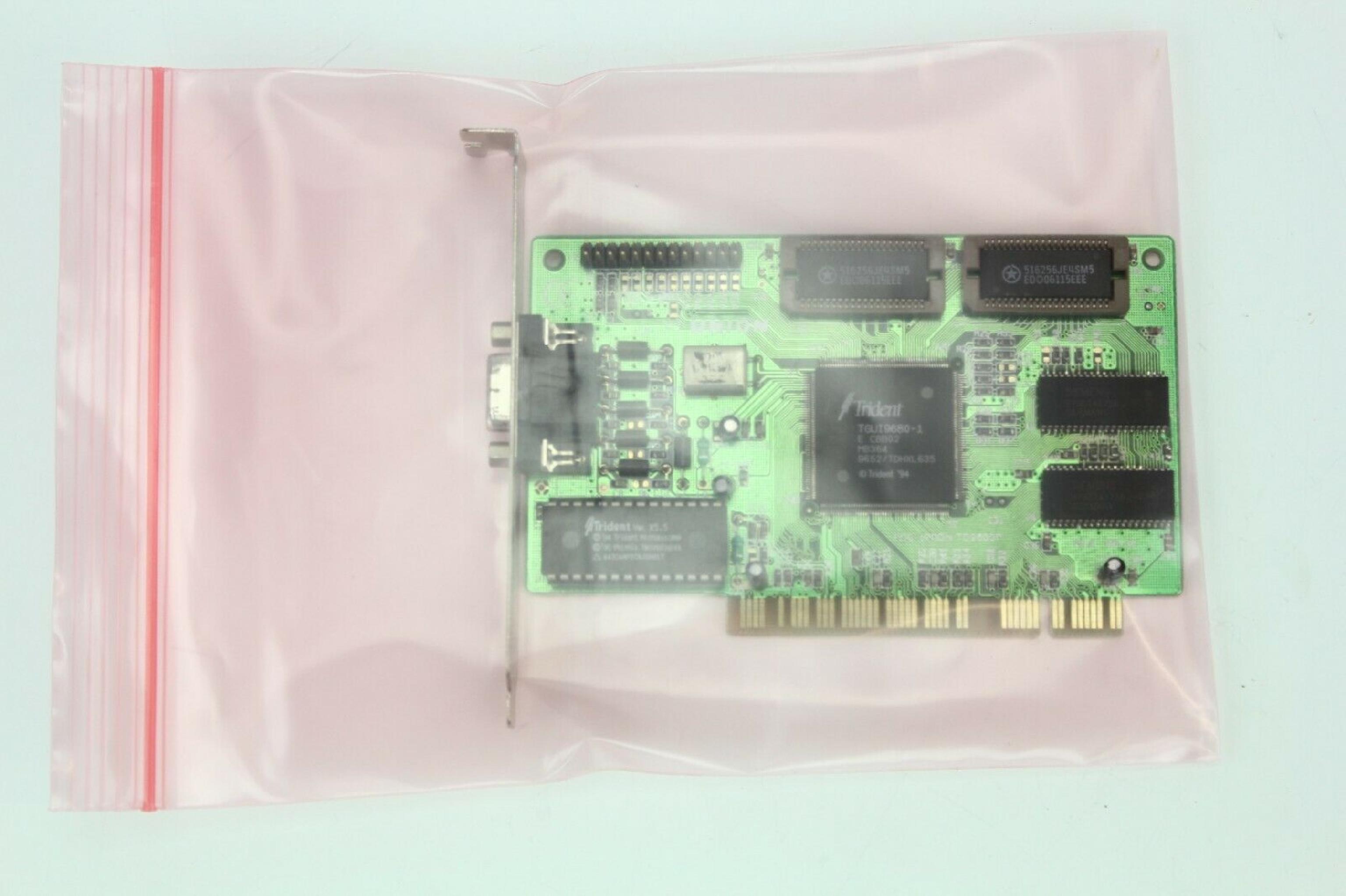 TRIDENT MICROSYSTEMS TD9680 PCI VIDEO CARD WITH VGA OUTPUT