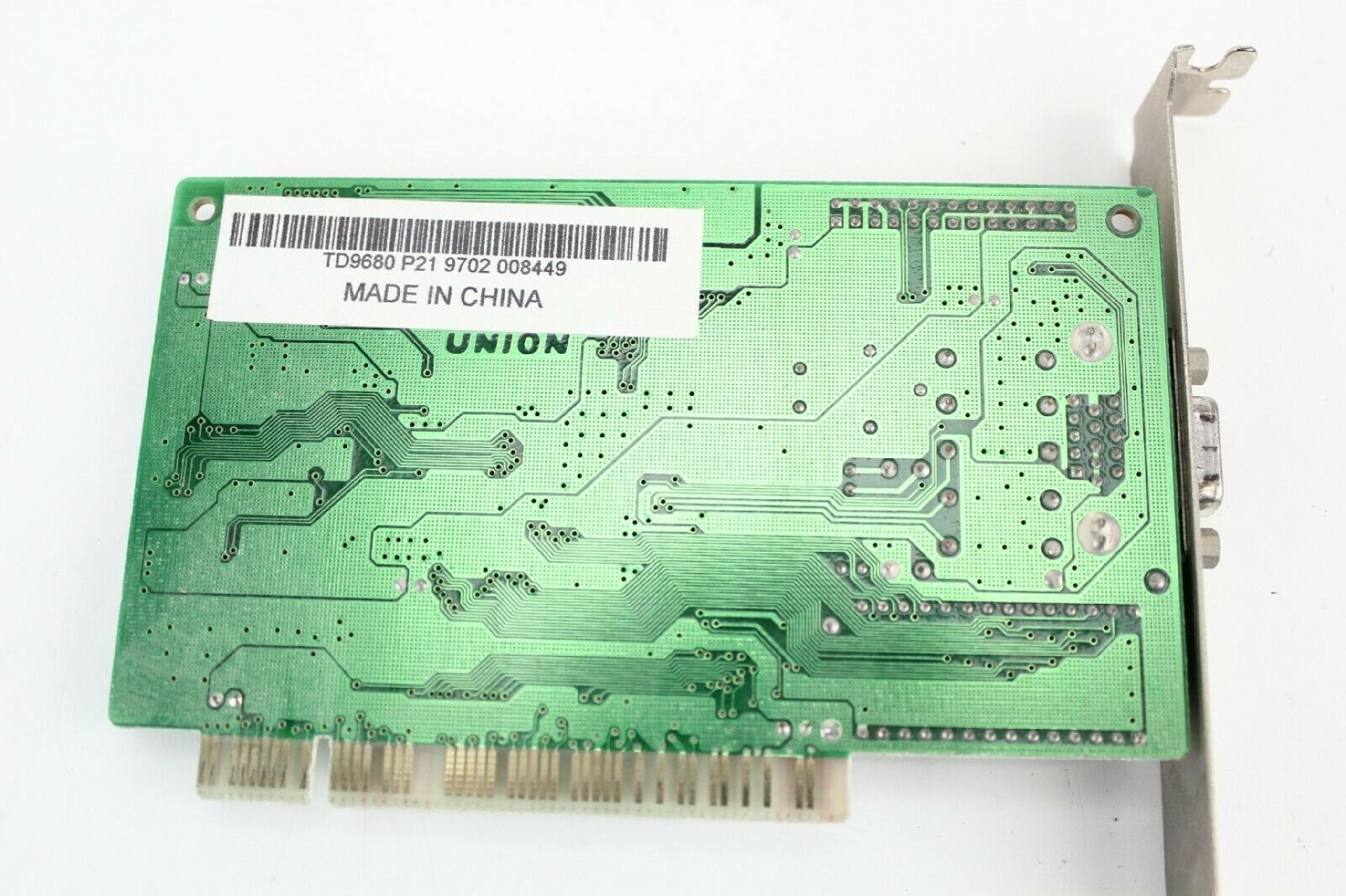 TRIDENT MICROSYSTEMS TD9680 PCI VIDEO CARD WITH VGA OUTPUT