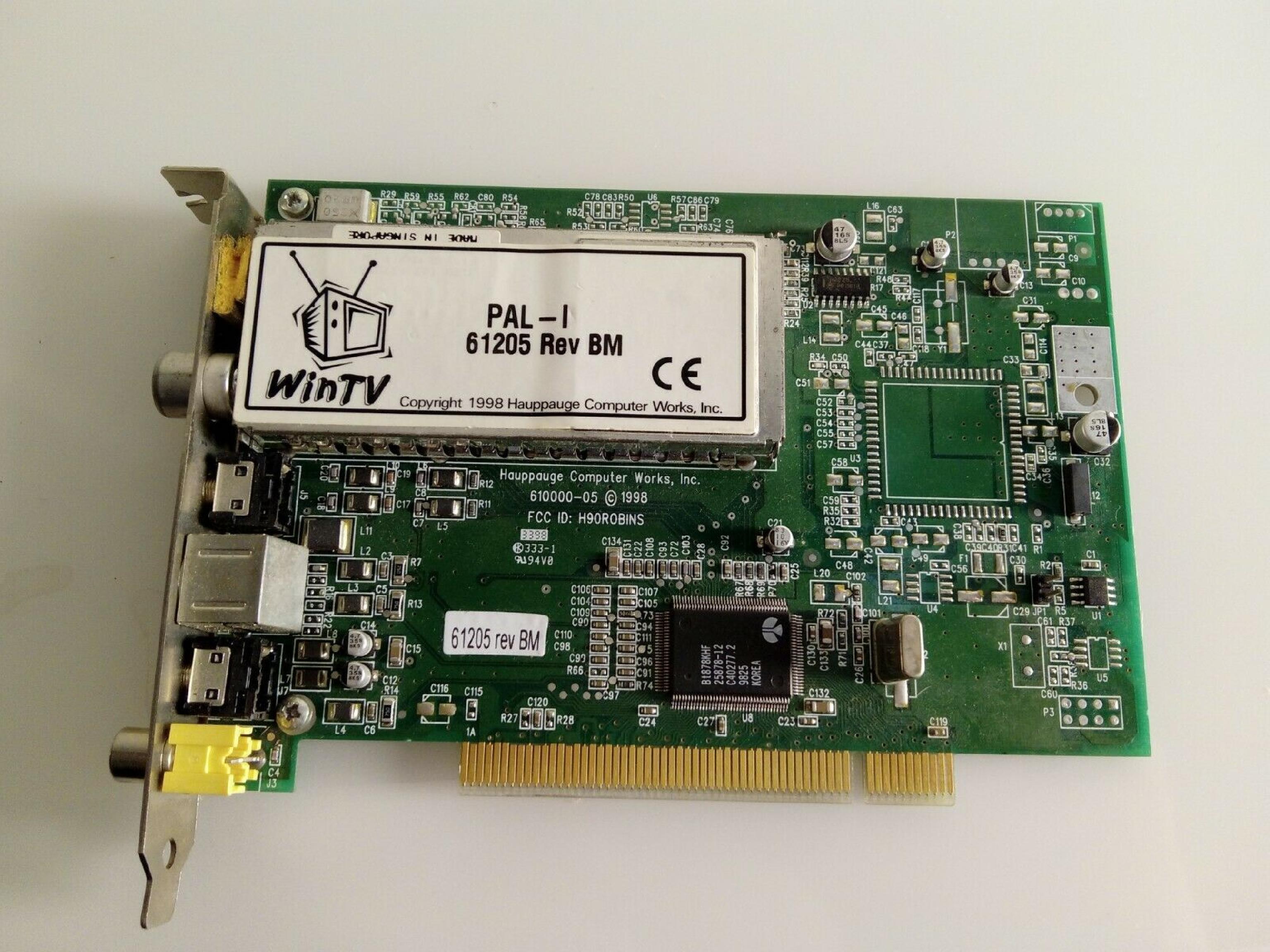 HAUPPAUGE 610000-03 PCI TV TUNER CARD