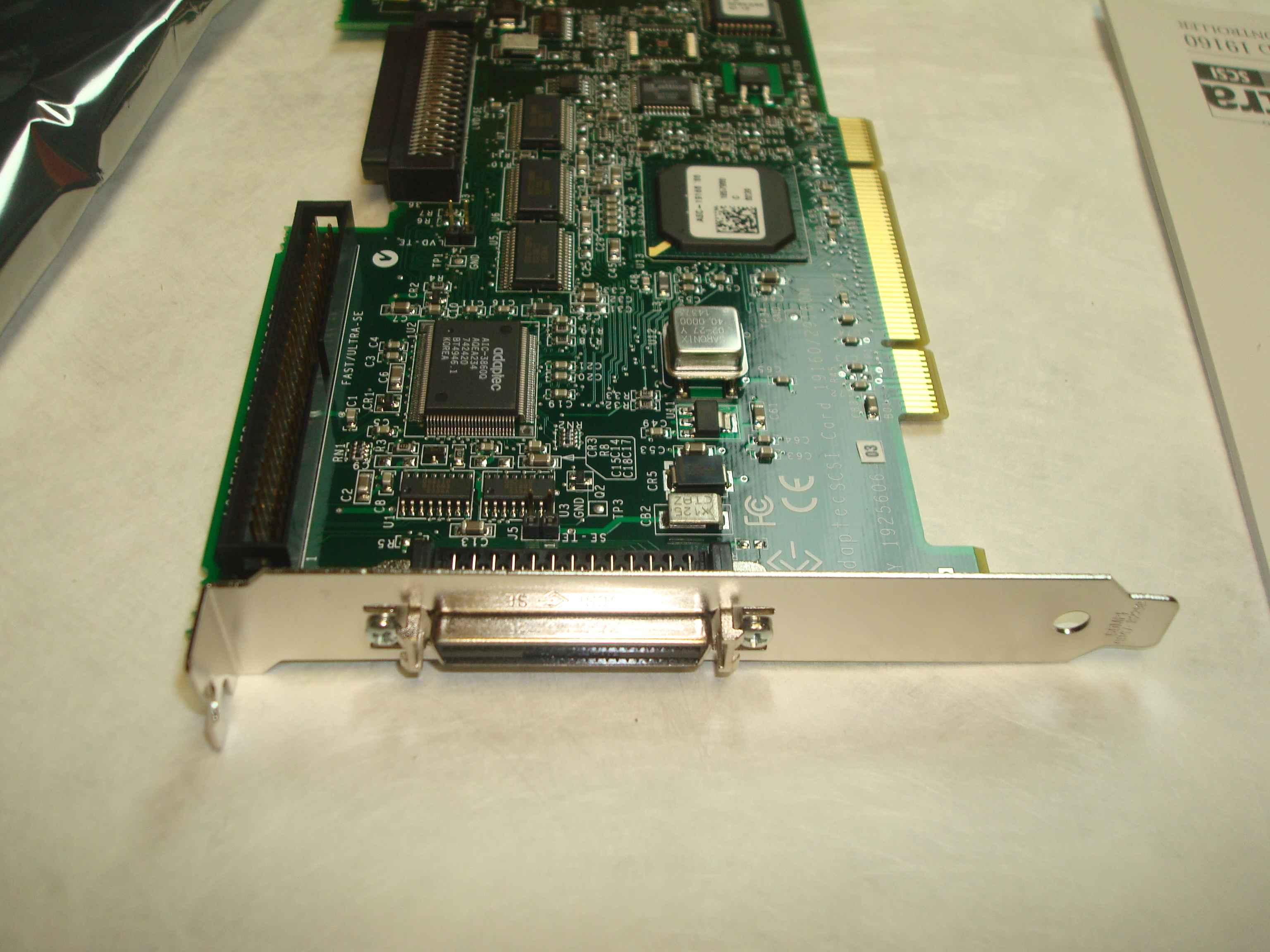 ADAPTEC OP00105 U3 SINGLE CHANNEL PCI SCSI CONTROLLER CARD