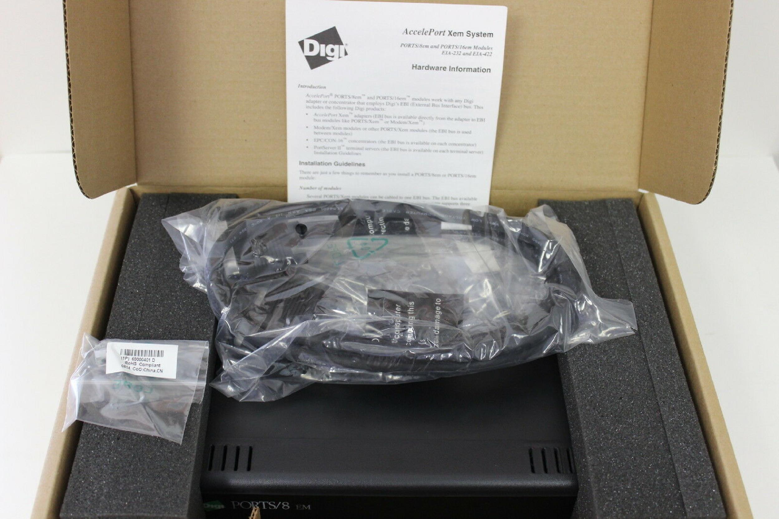 DIGI INTERNATIONAL 76000126 PORTS/8EM RJ45 OPEN BOX