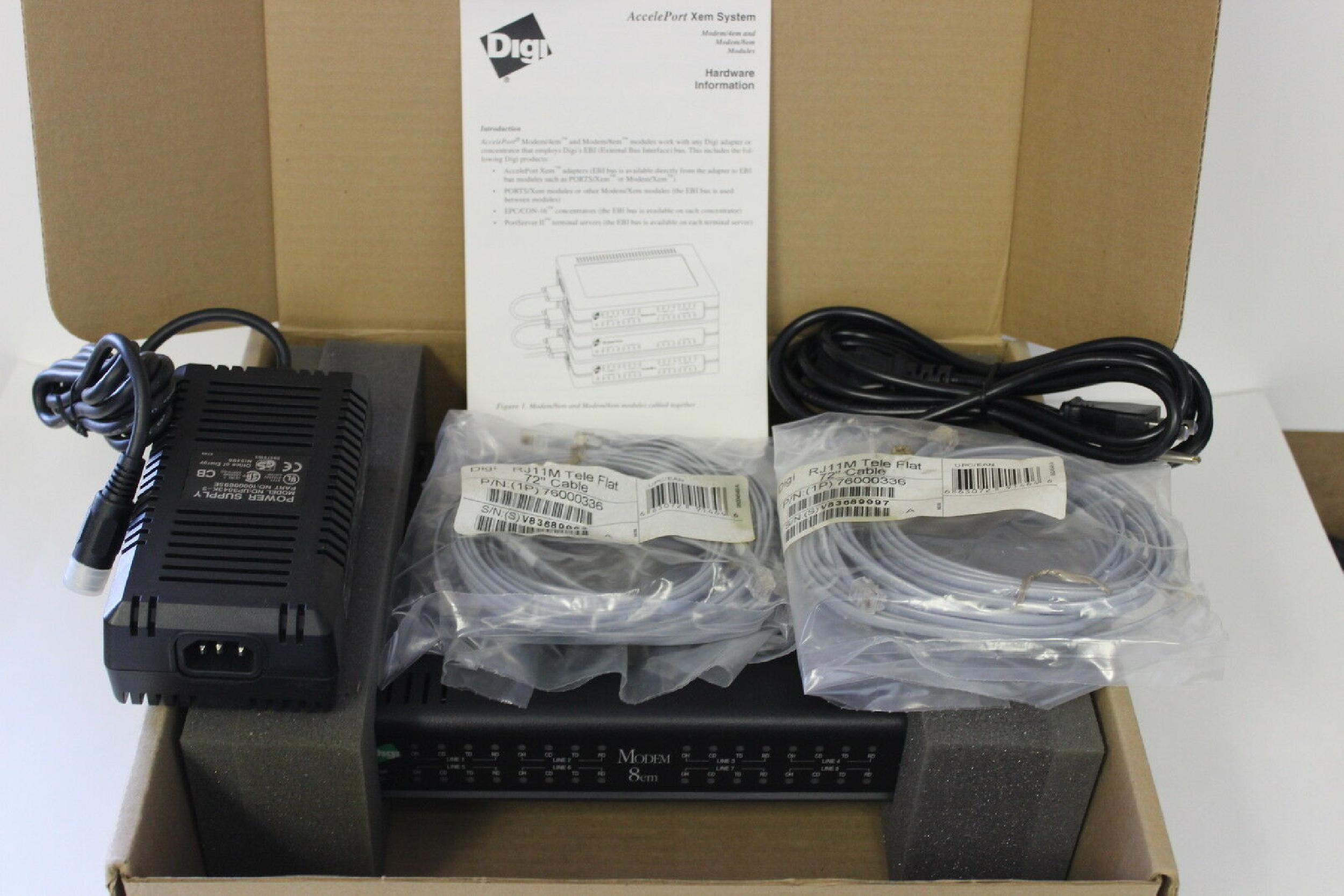 DIGI INTERNATIONAL 50000441-01 MODEM/8EM 8 FAX/MODEMS EXTERNAL