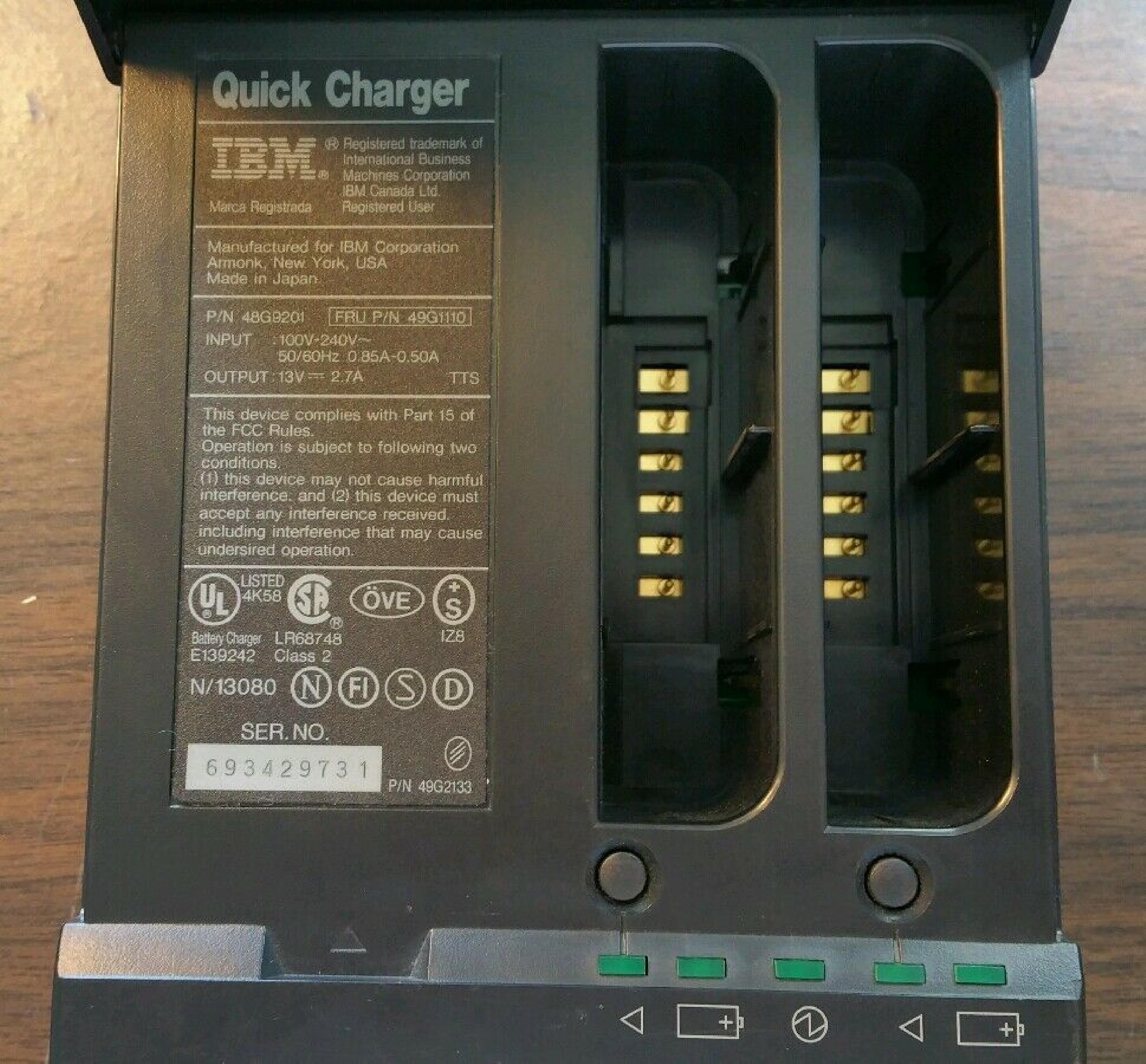 IBM 49G2148 QUICK CHARGER FOR THINKPAD