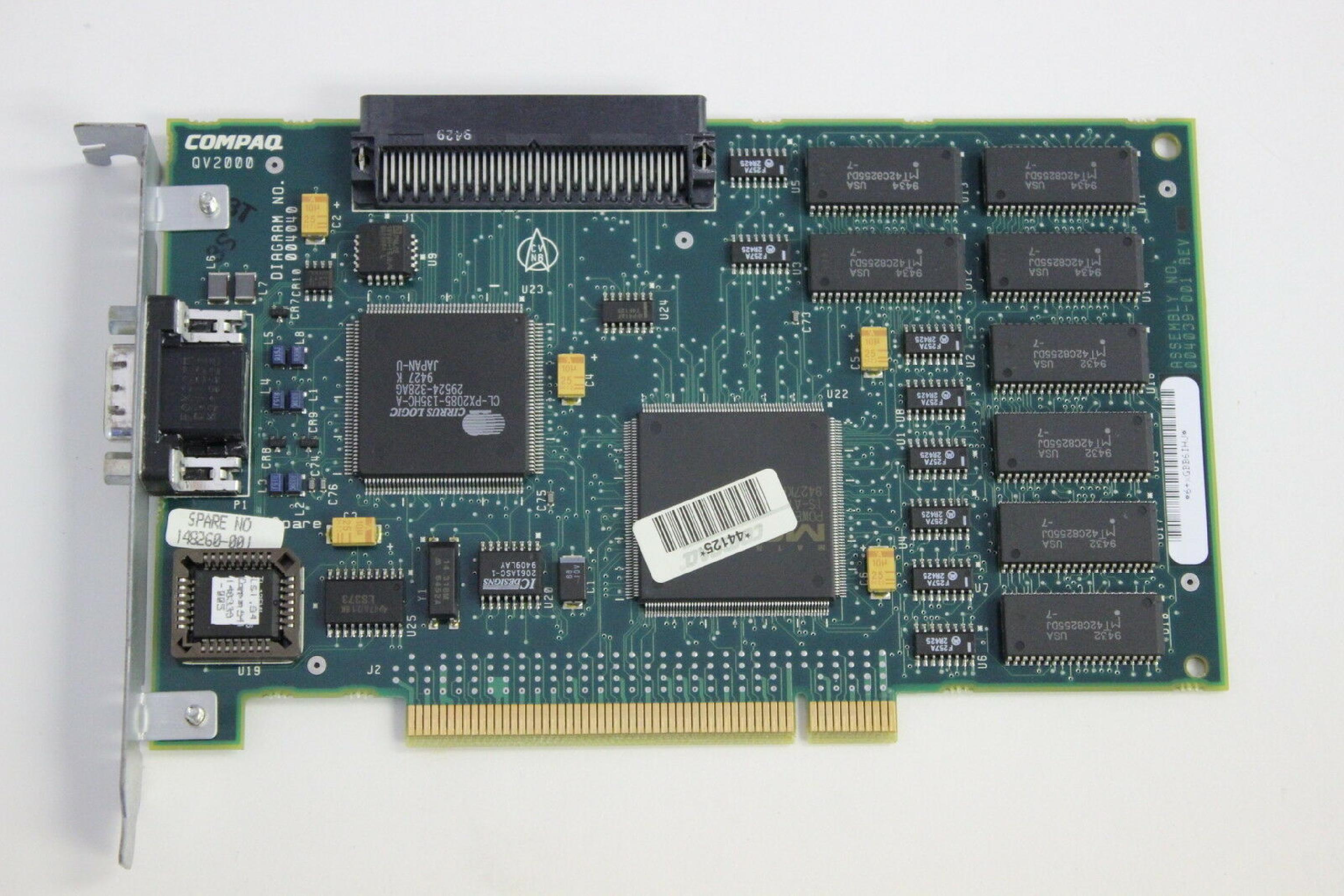 COMPAQ / HEWLETT PACKARD / HP QV2000 QV2000 2MB GRAPHICS CONTROLLER PCI MATROX MGA POWER GRAPHICS