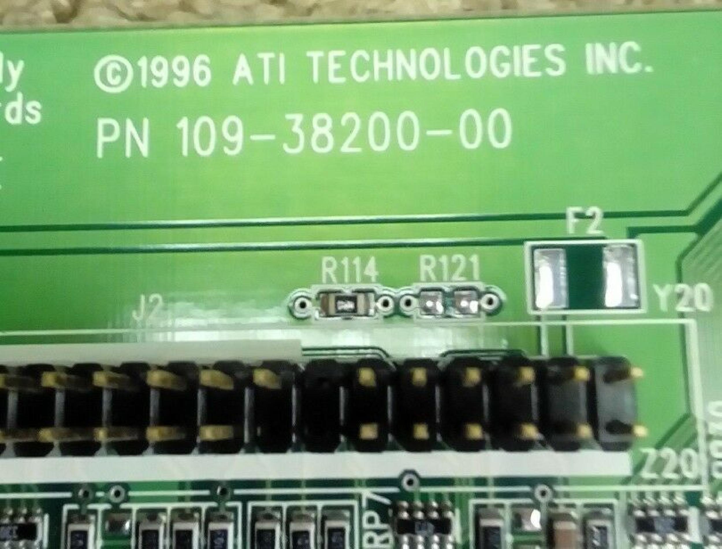 ATI 109-38200-00 MACH 64 GT WITH 2MB RAM 3D RAGE II PCI 315GT2CB12 CTTEBRIL-00 J644ENK A22QN9648 4MB II+ NON UPGRADABLE II+DVD RAGEII VIDEO CARD VGA OUTPUT