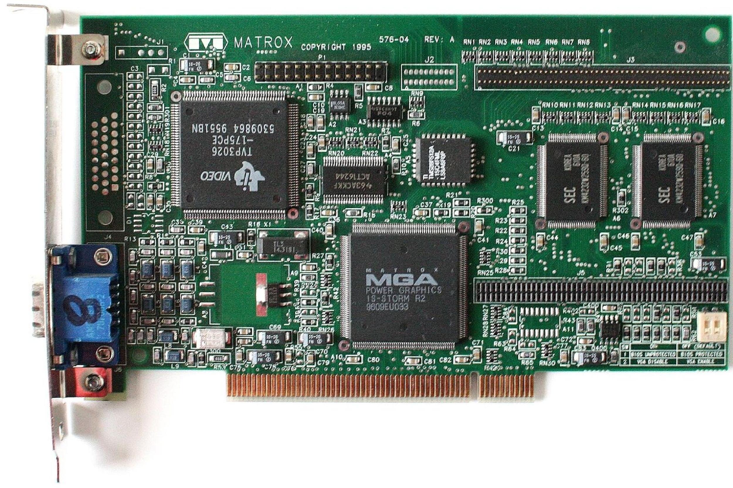 MATROX ID7057600 2MB PCI VIDEO ADAPTER