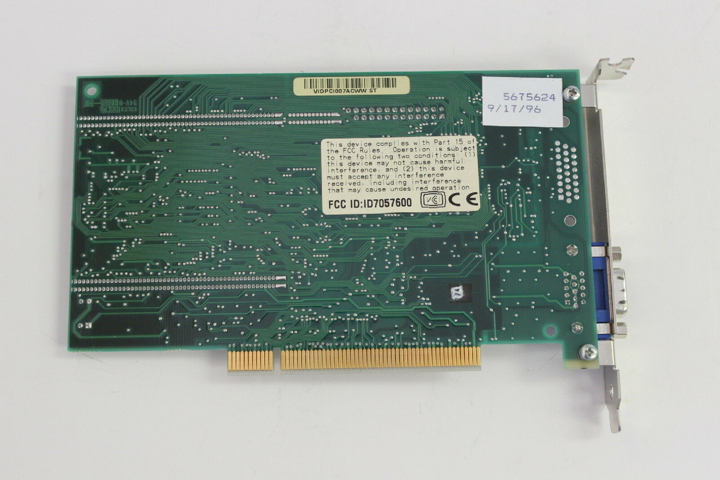 GATEWAY 2000 VIDPCI007ACWW 2MB PCI VIDEO ADAPTER