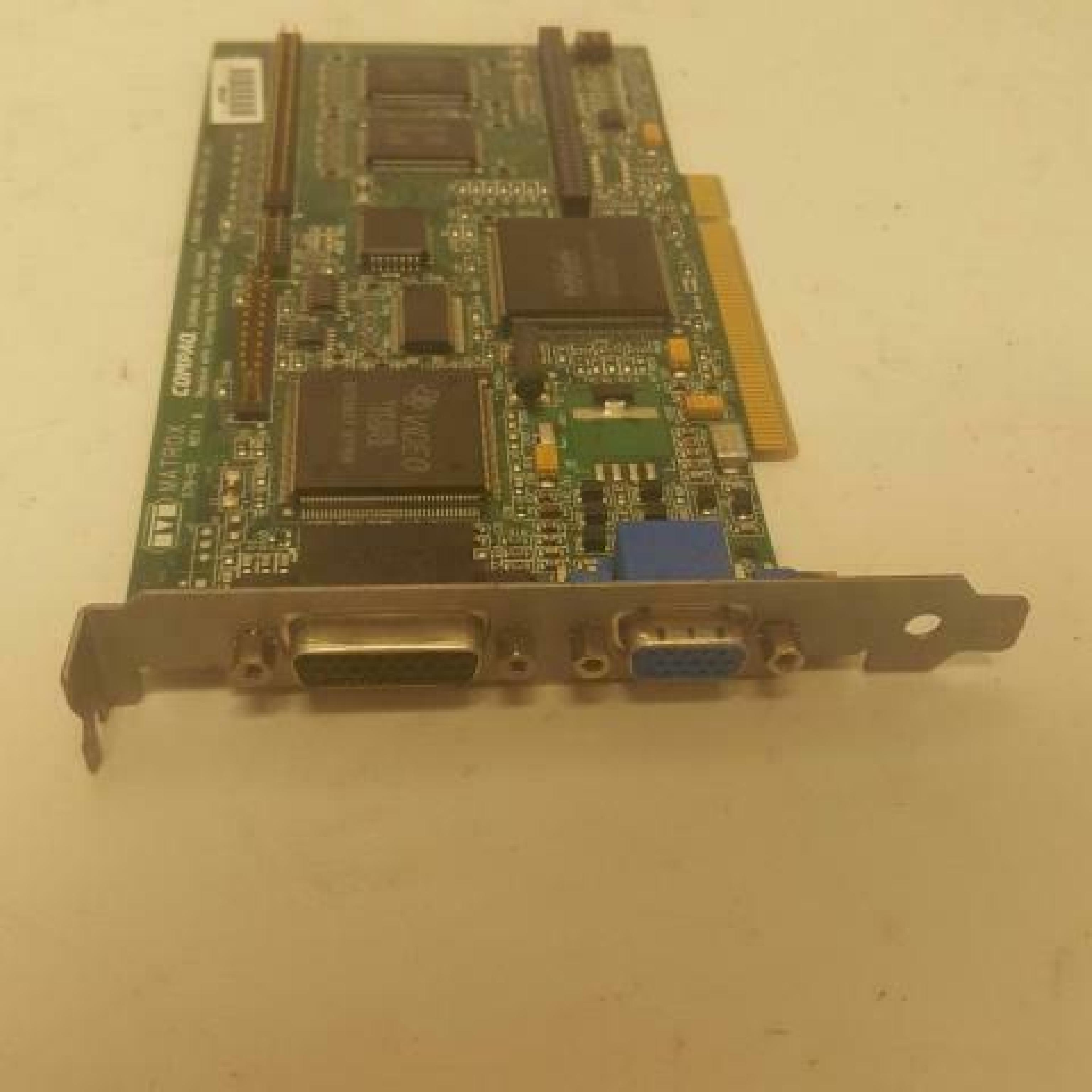 COMPAQ / HEWLETT PACKARD / HP / MATROX 243136-001 DESKPRO 6000 2MB VIDEO CARD PCI WITH VGA AND OUTPUT OUTPUTS