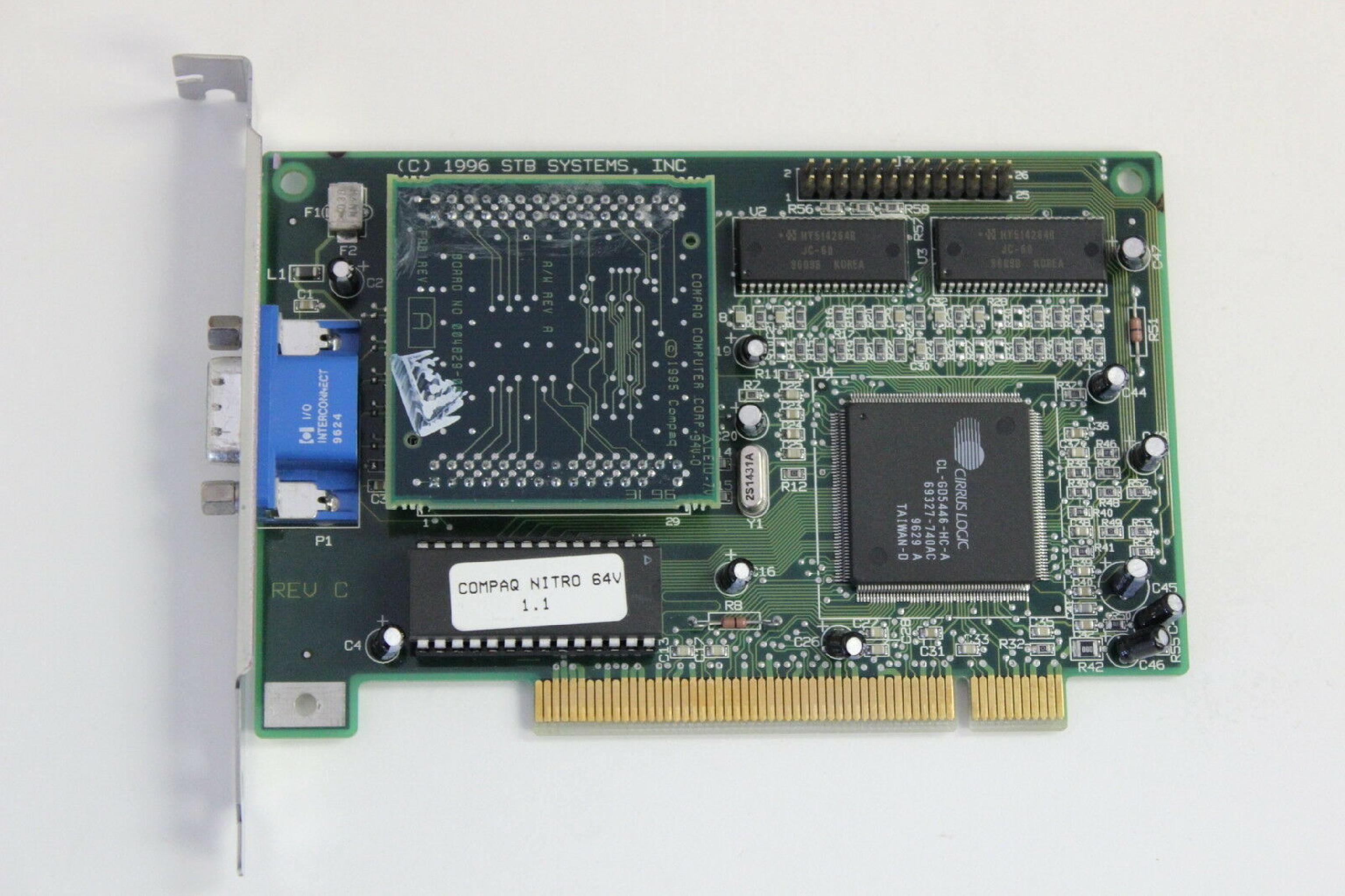 COMPAQ / HEWLETT PACKARD / HP 247425-001 PCI VIDEO CARD NITRO 64V OEM WITH VGA OUTPUT