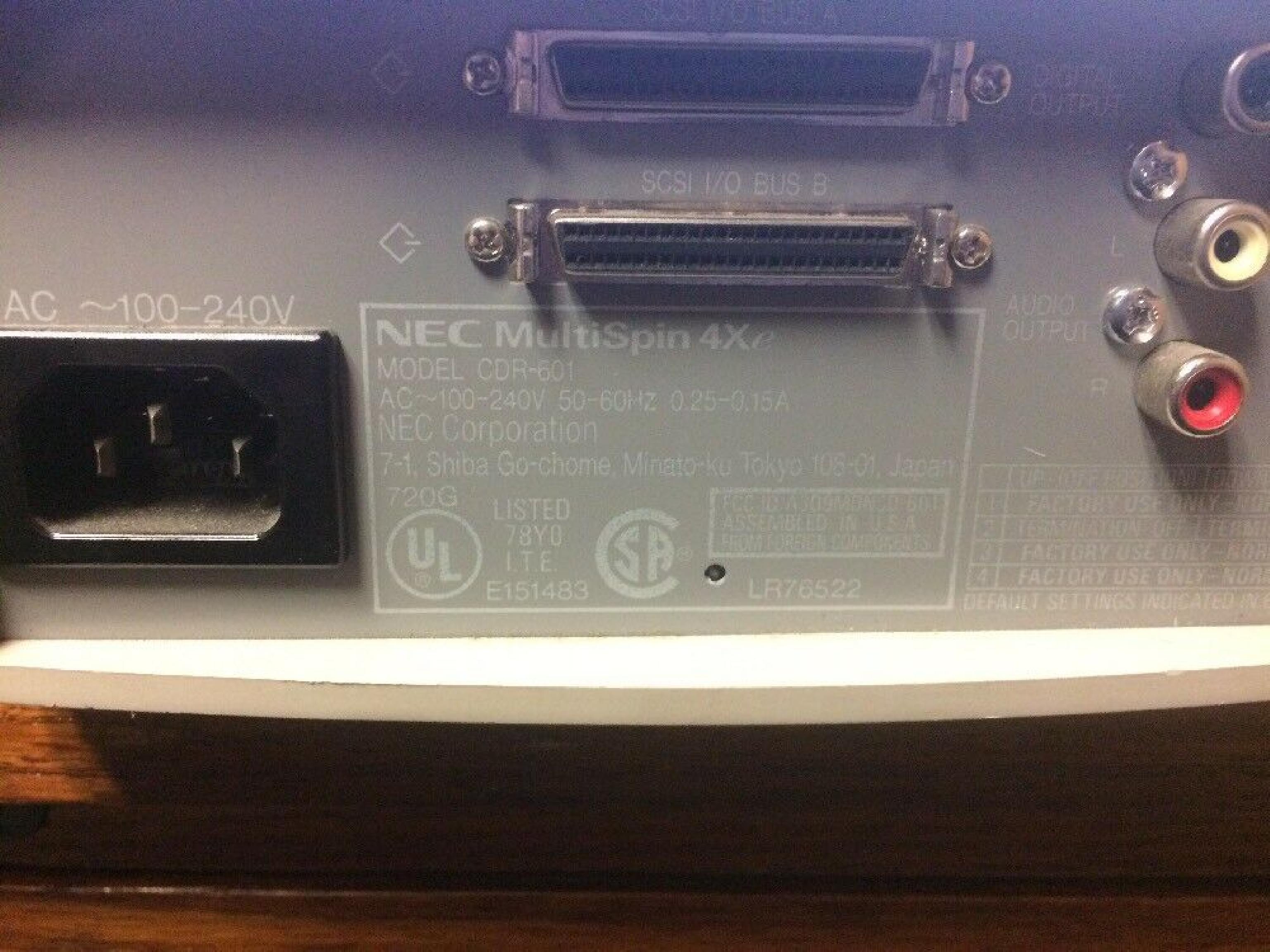 NEC CDR-601 MULTISPIN 6X EXTERNAL CDROM DRIVE