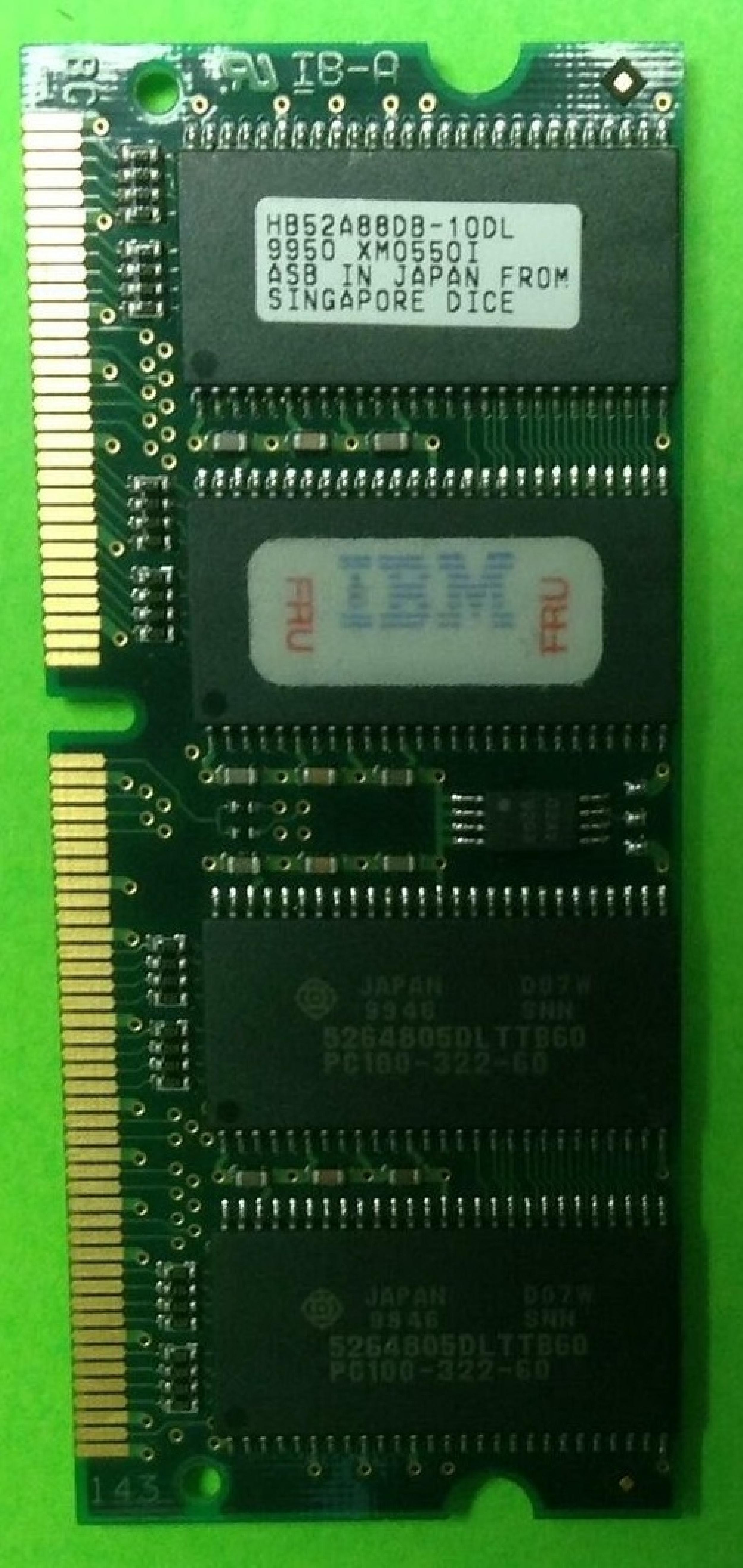 IBM 20L0242 64MB 66MNP SDRAM SO-DIMM TP 770-600-560-570-240-390-1400-1500