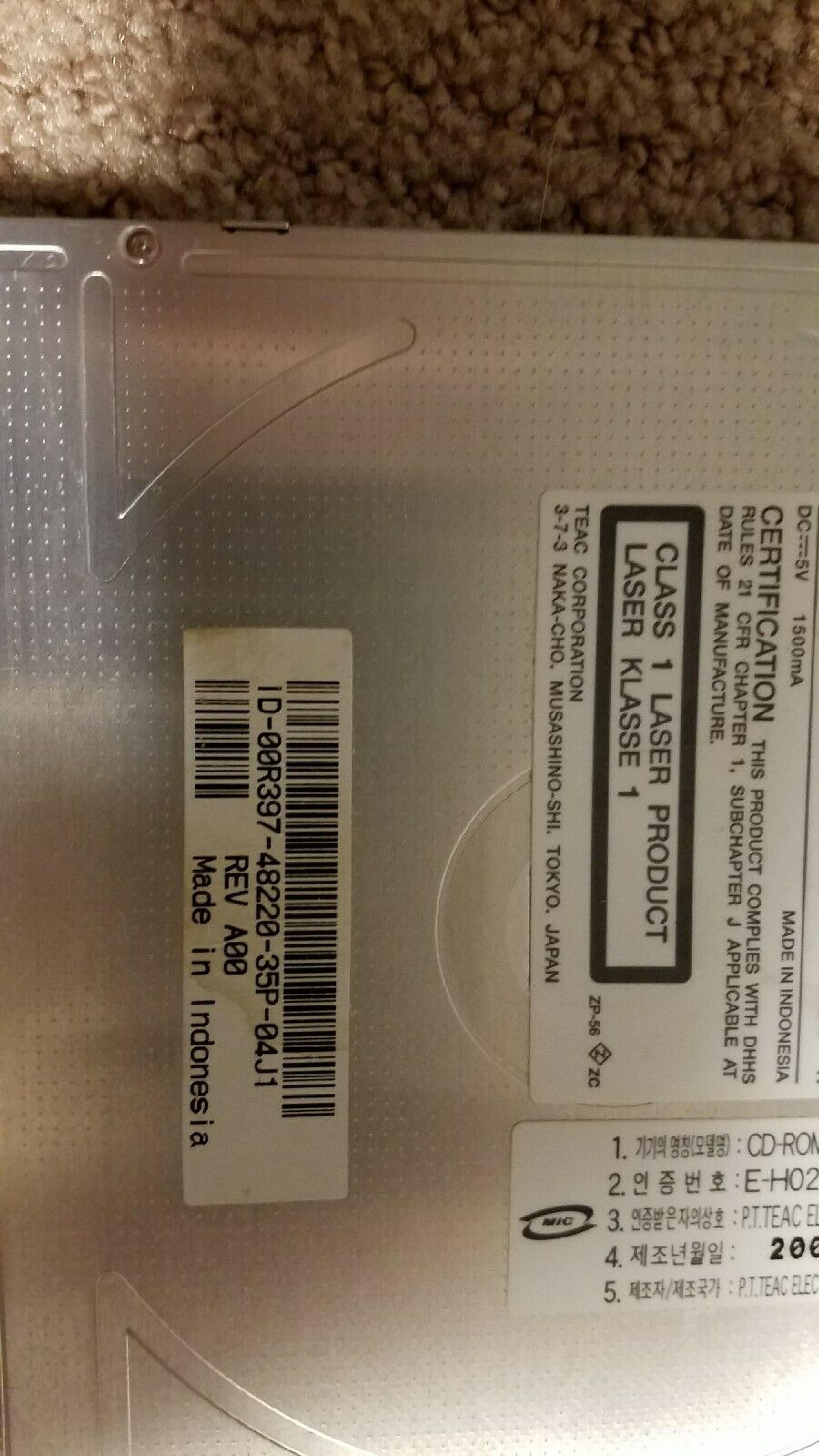 TOSHIBA / TEAC CD-224E 24X CDROM DRIVE INTERNAL OR MOUNT IN EXTERNAL CASE EIDE CD-ROM pour thinkpad IBM 27L3436 Teac CD-224E PowerEdge 1750 1850 24x Drive