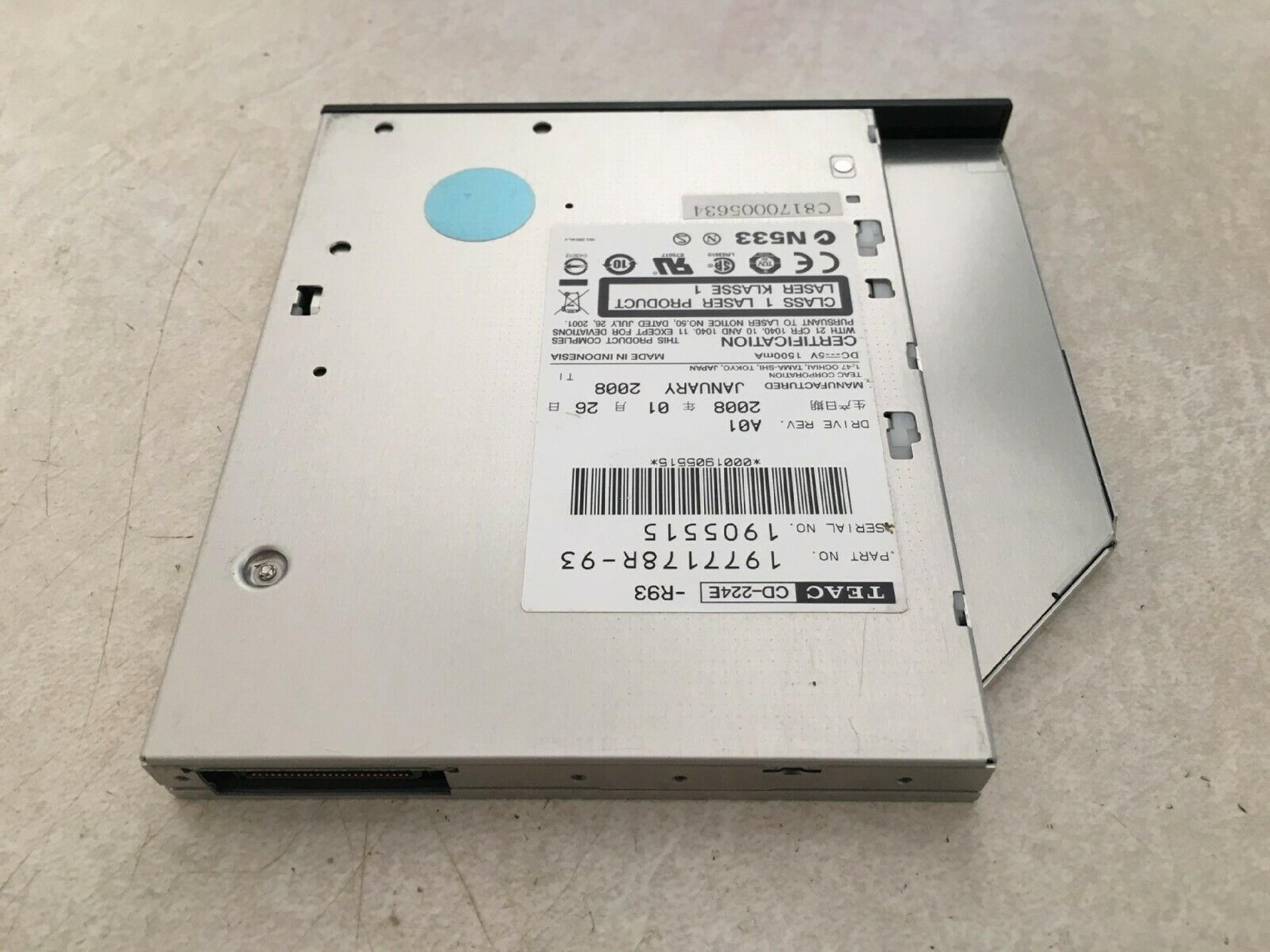 TOSHIBA / TEAC CD-224E 24X CDROM DRIVE INTERNAL OR MOUNT IN EXTERNAL CASE EIDE CD-ROM pour thinkpad IBM 27L3436 Teac CD-224E PowerEdge 1750 1850 24x Drive