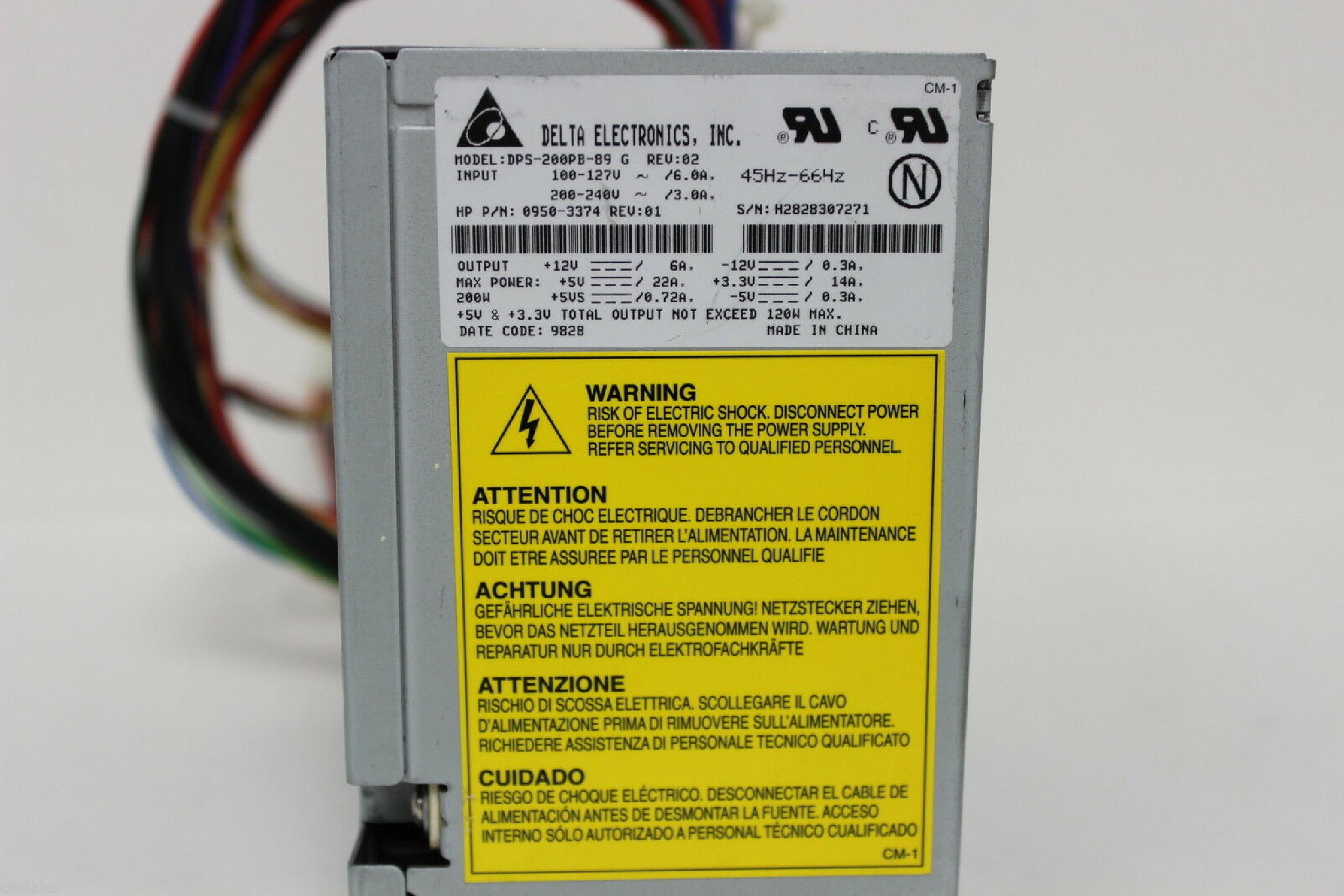 DELTA ELECTRONICS DPS-200PB-89 G 200W ATX POWER SUPPLY