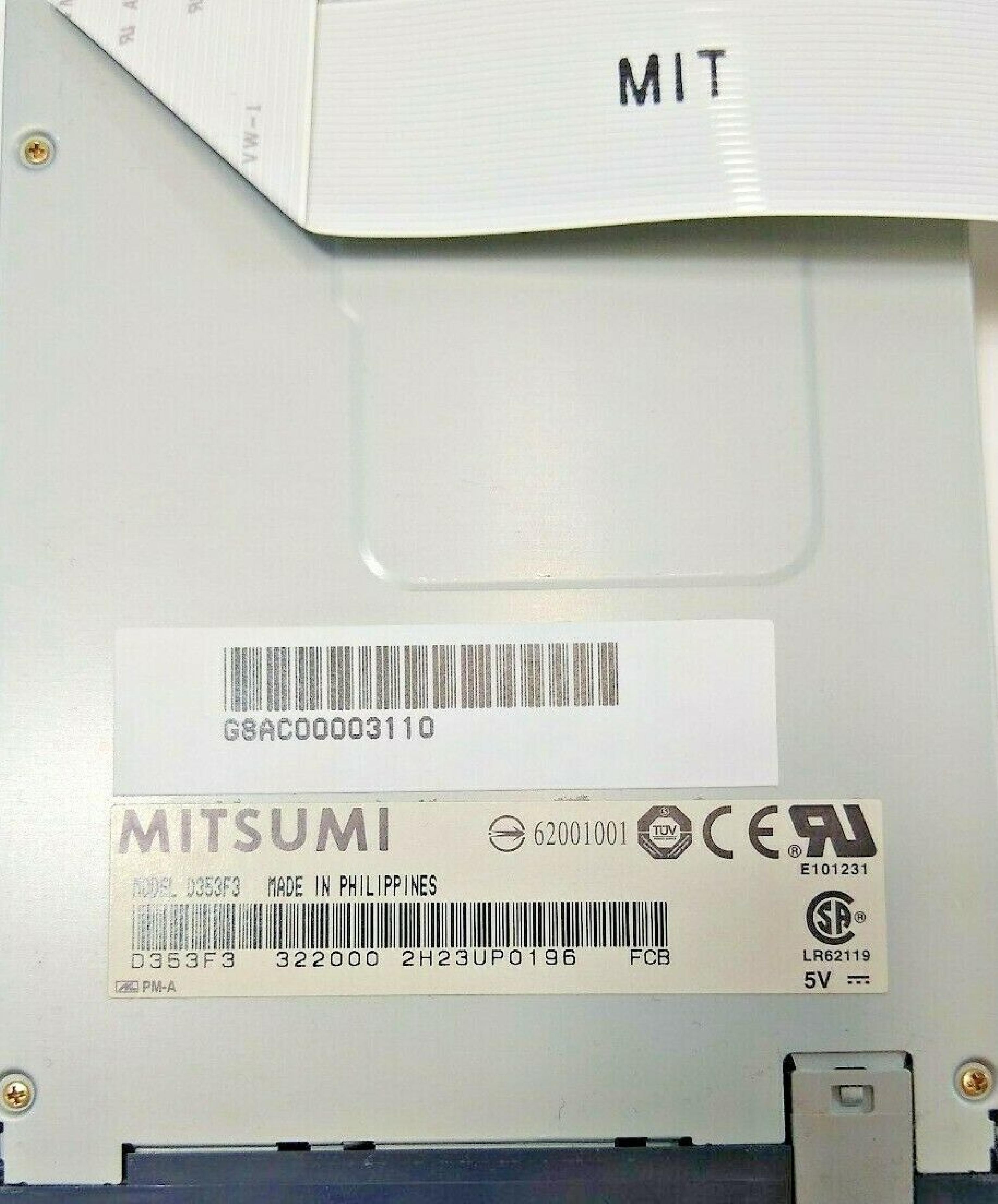 MITSUMI D353F3 FLOPY PULLED FROM SATELLITE 1675CDS 1.44MB FLOPPY DRIVE