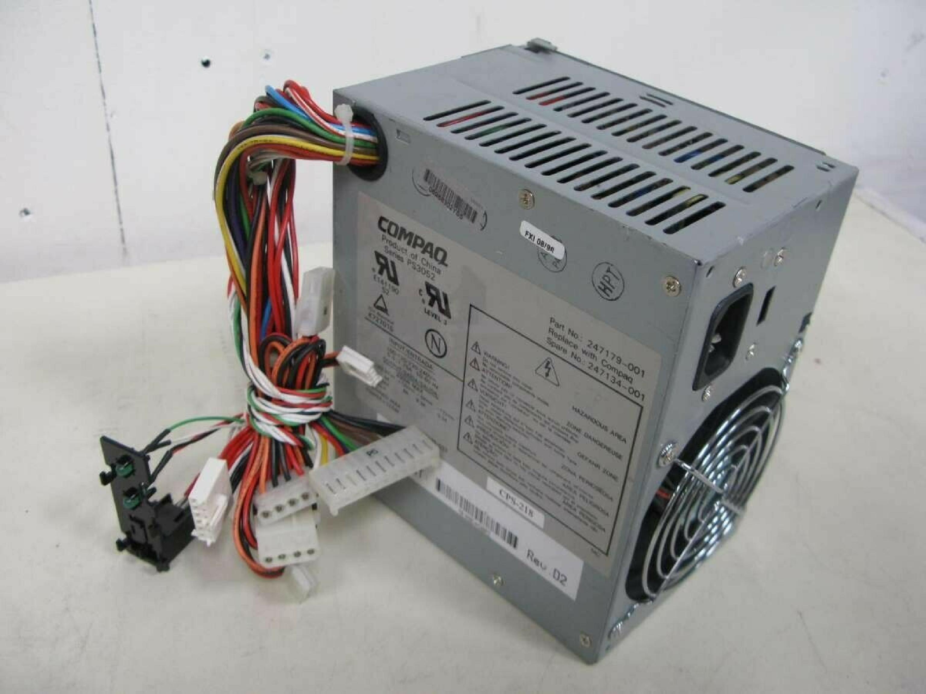 COMPAQ / HEWLETT PACKARD / HP 247134-001 200W AT POWER SUPPLY WITH REMOTE SWITCH