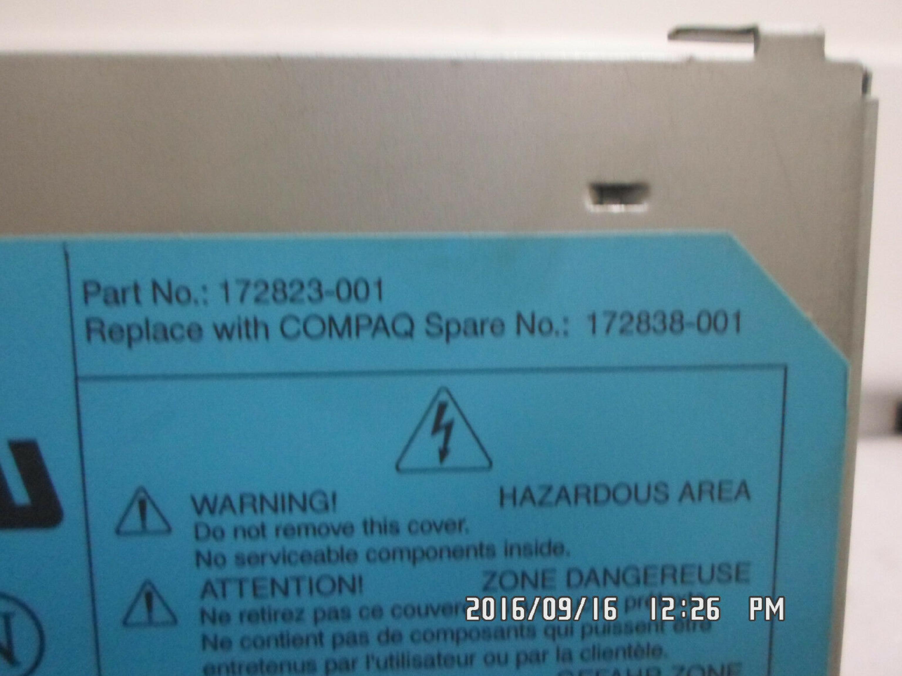 COMPAQ / HEWLETT PACKARD / HP 172823-001 POWER SUPPLY