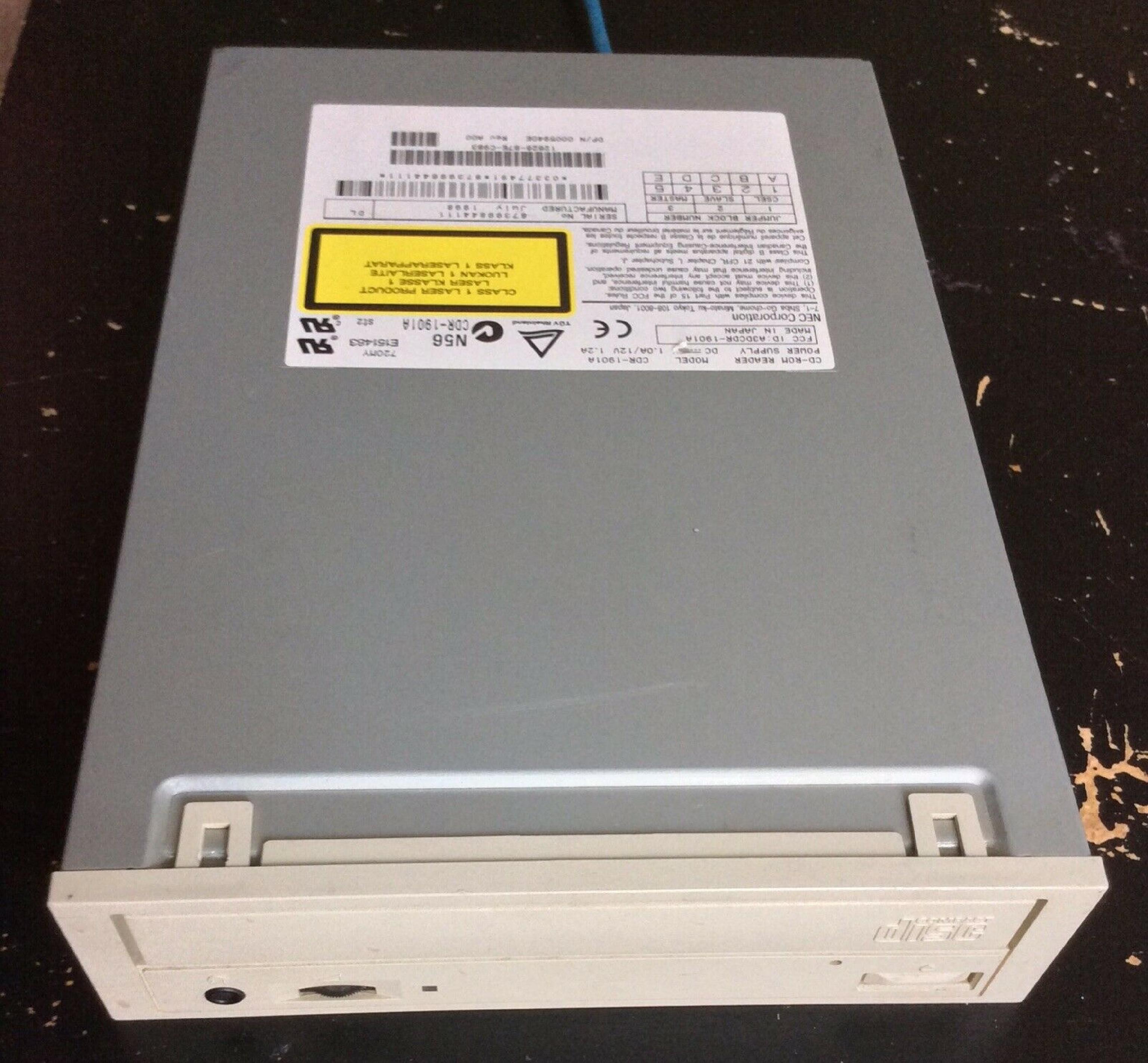 NEC CDR-1901A 12X 24X CDROM DRIVE 32X IDE OFF WHITE PULLED FROM OPTIPLEX GX1