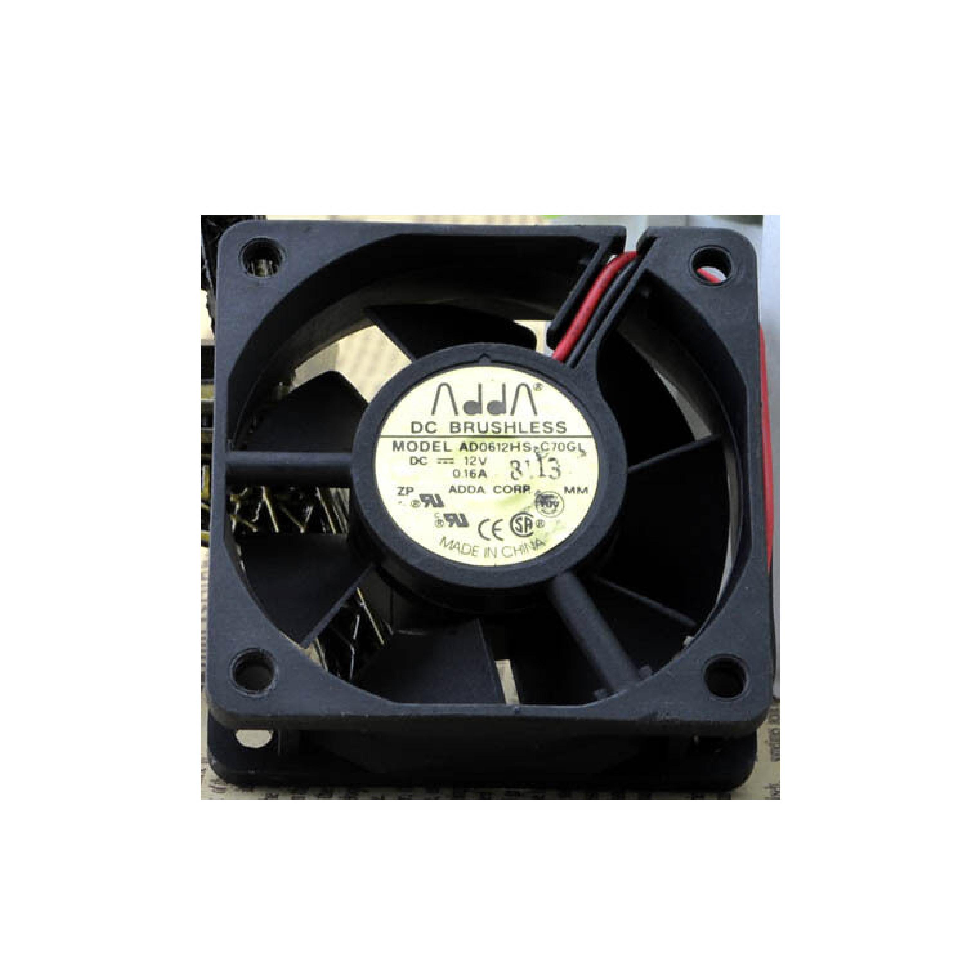 ADDA CORP. AD0612HS-C70GL FAN 12V DC 0.16AMP 60X60X20MM 2WIRE