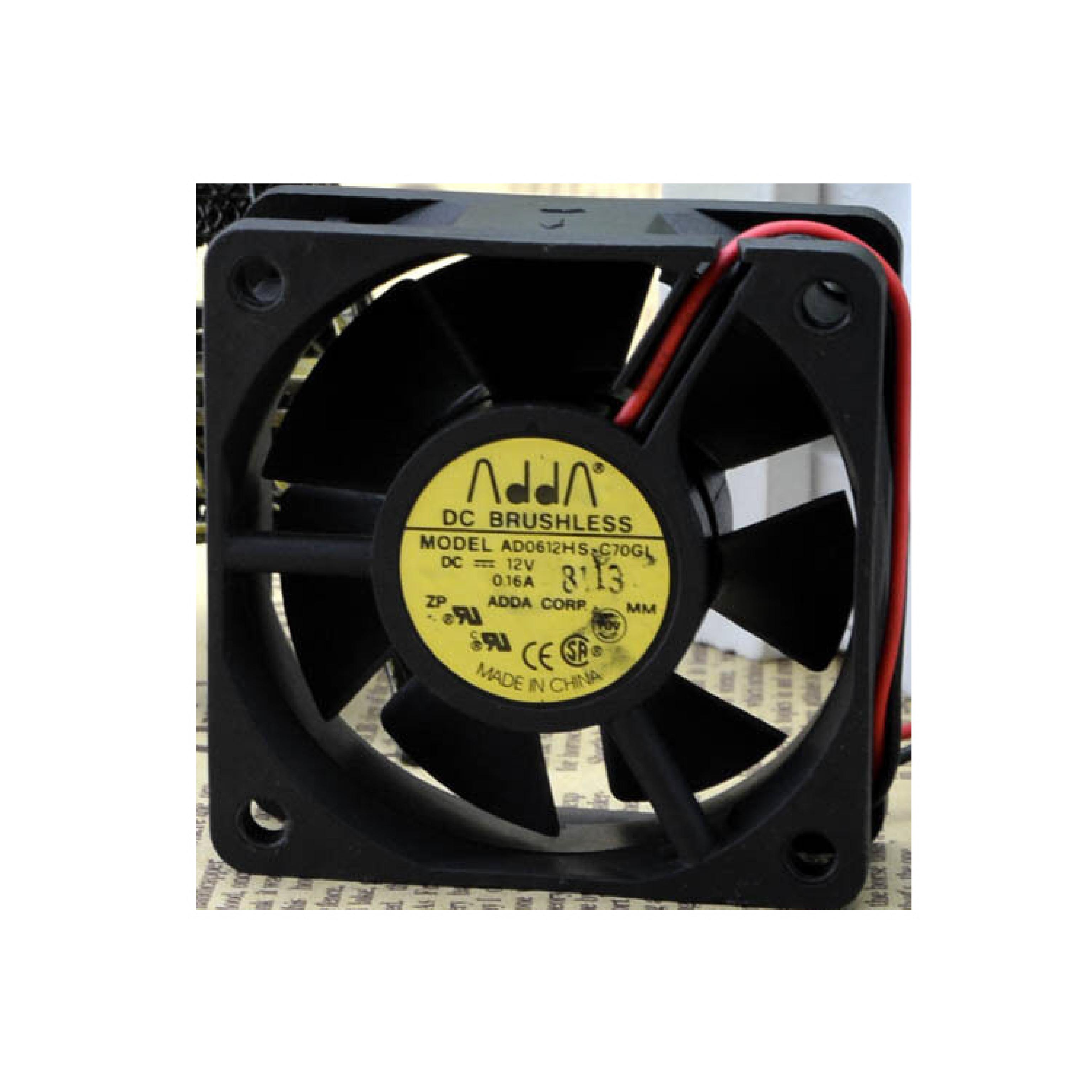 ADDA CORP. AD0612HS-C70GL FAN 12V DC 0.16AMP 60X60X20MM 2WIRE