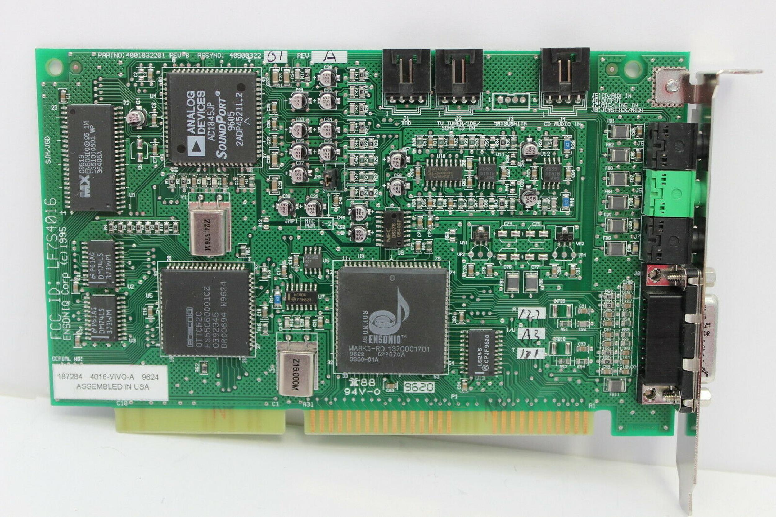 GATEWAY 2000 SNDCRD006ADWW SOUND CARD 16 BIT ISA