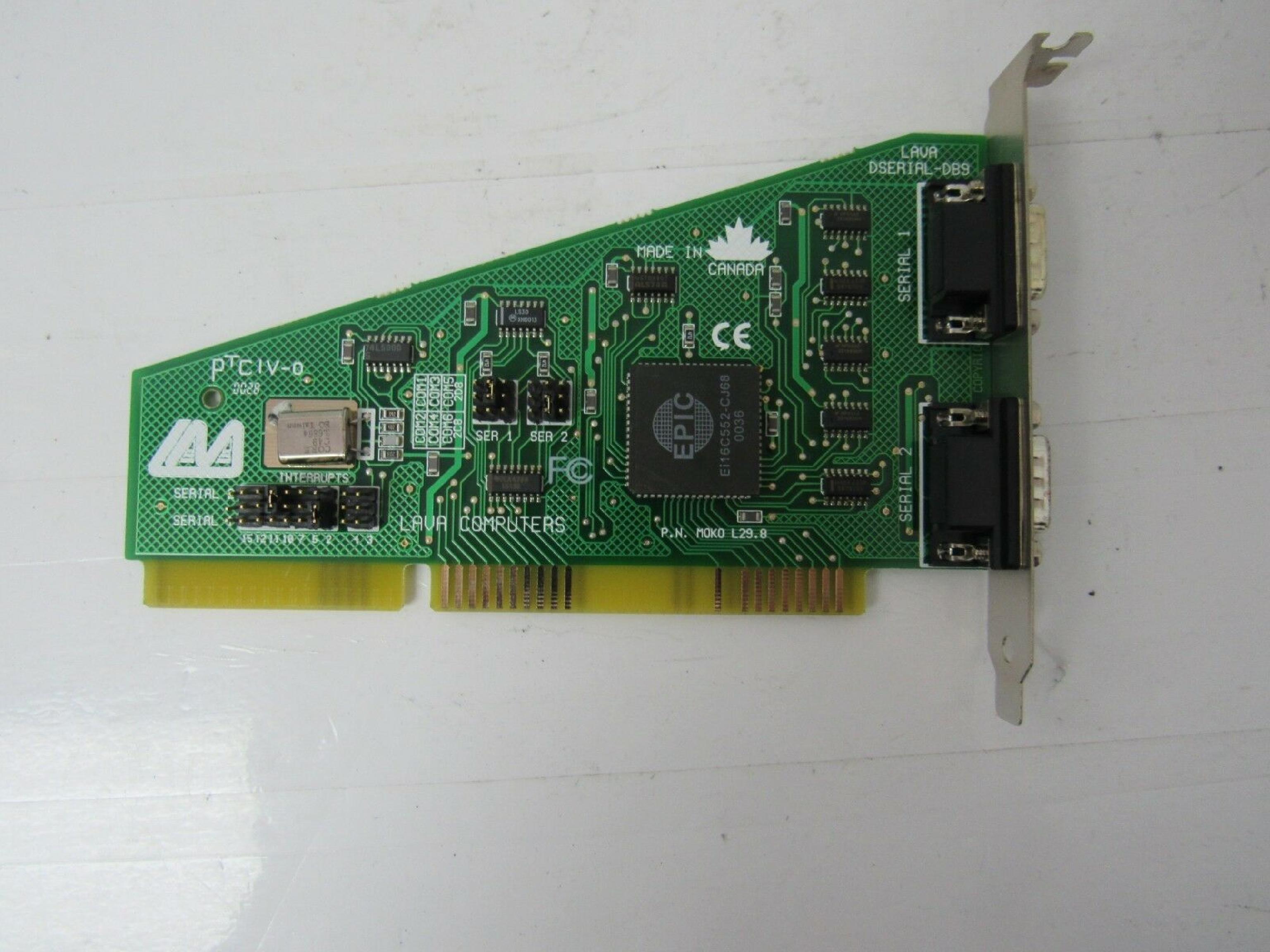 LAVA DSERIAL-DB9 DUAL SERIAL ISA 9PIN MANUAL JUMPERS