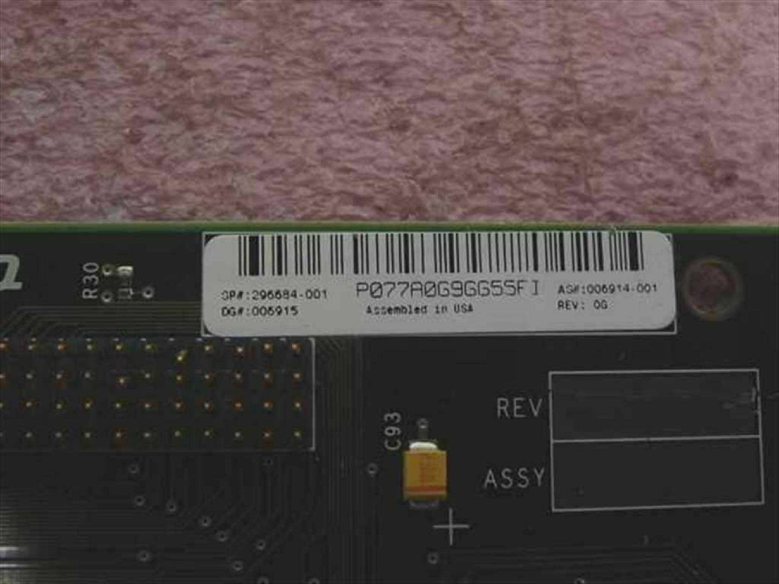 COMPAQ / HEWLETT PACKARD / HP 295584-001 2MB PCI VIDEO CARD WITH VGA OUTPUT