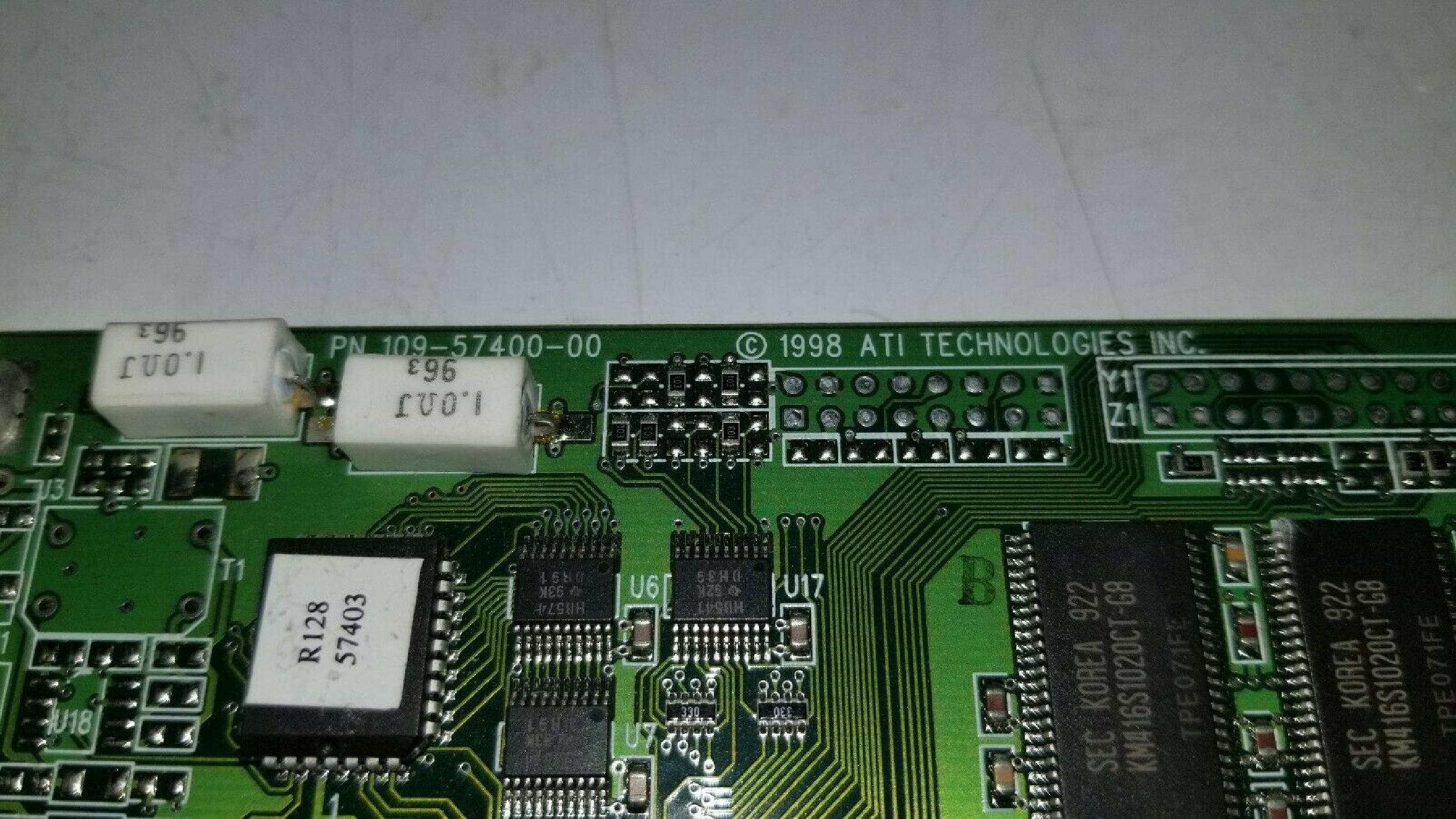 ATI 109-57400-00 16MB AGP VIDEO CARD WITH VGA OUTPUT RAGE 128 PCI PRO PORT