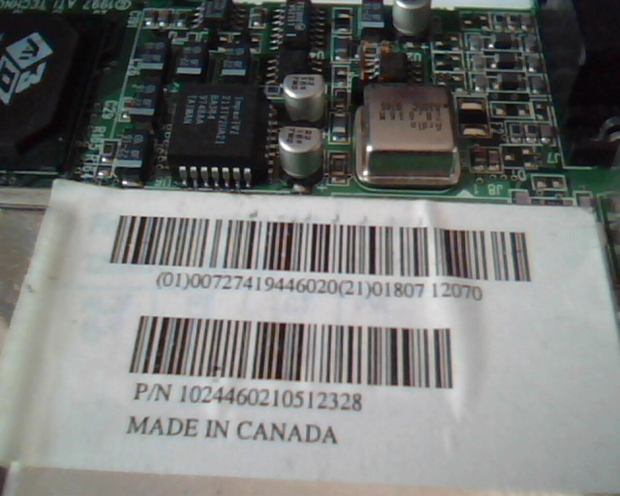 ATI 100-401012 TV CAPTURE CARD 8MB AGP VIDEO CARD WITH VGA OUTPUT