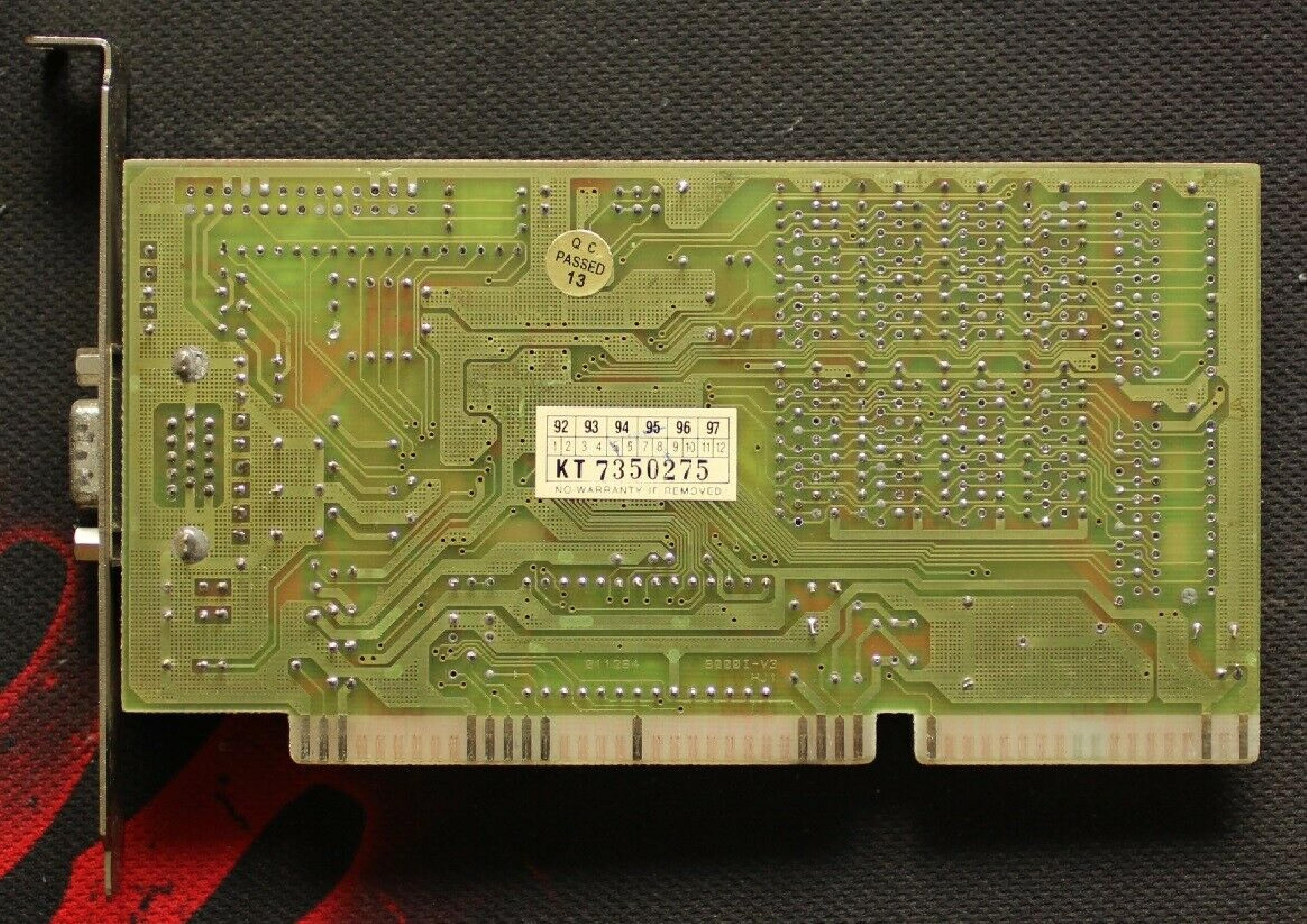 TRIDENT MICROSYSTEMS TVGA9000I ISA VIDEO CARD