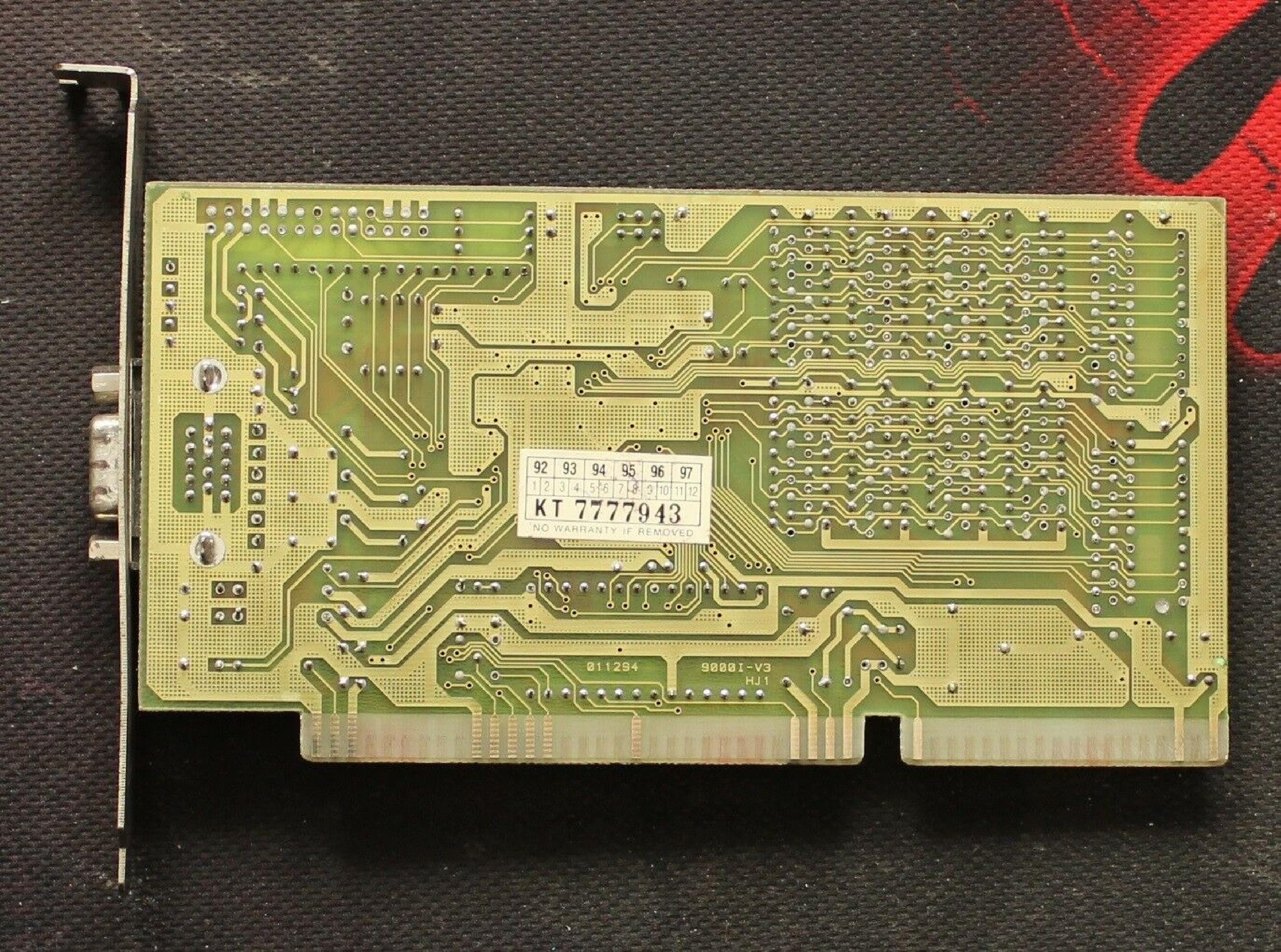 TRIDENT MICROSYSTEMS TVGA9000I ISA VIDEO CARD