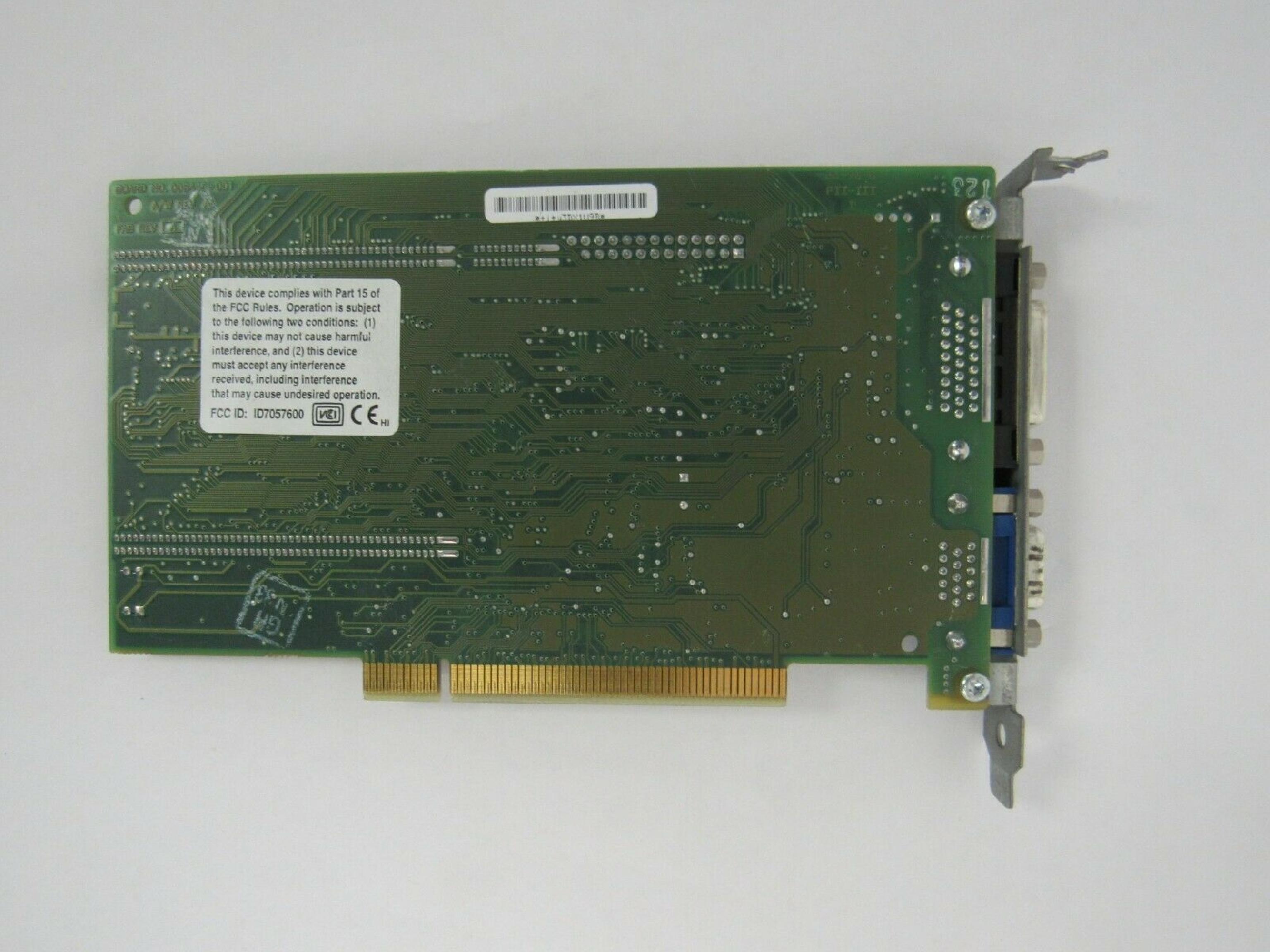 MATROX 576-05 2MB PCI VIDEO CARD WITH VGA AND OUTPUT OUTPUTS