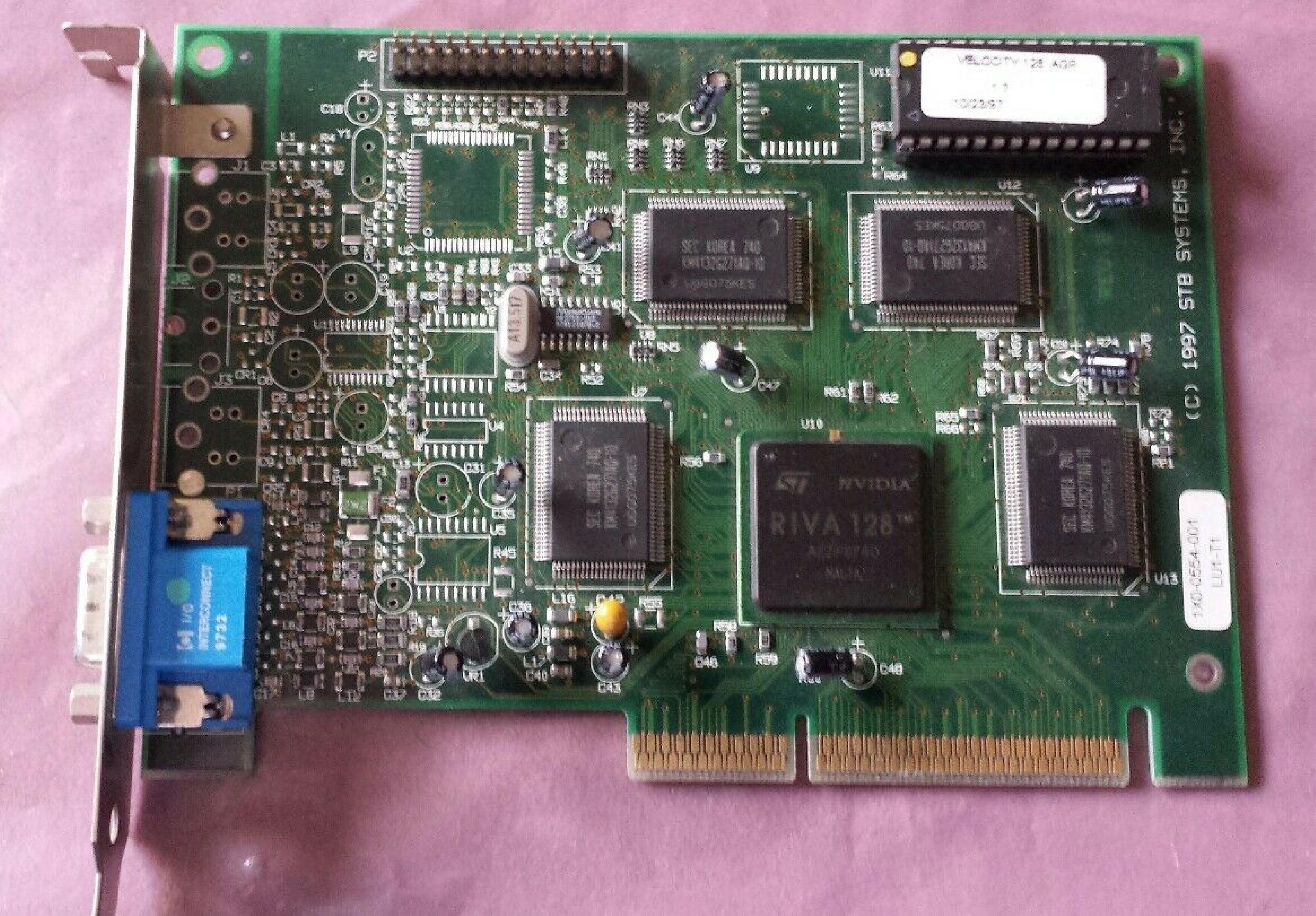 STB SYSTEMS INC 1X0-0554-005 4MB AGP VIDEO CARD WITH VGA OUTPUT