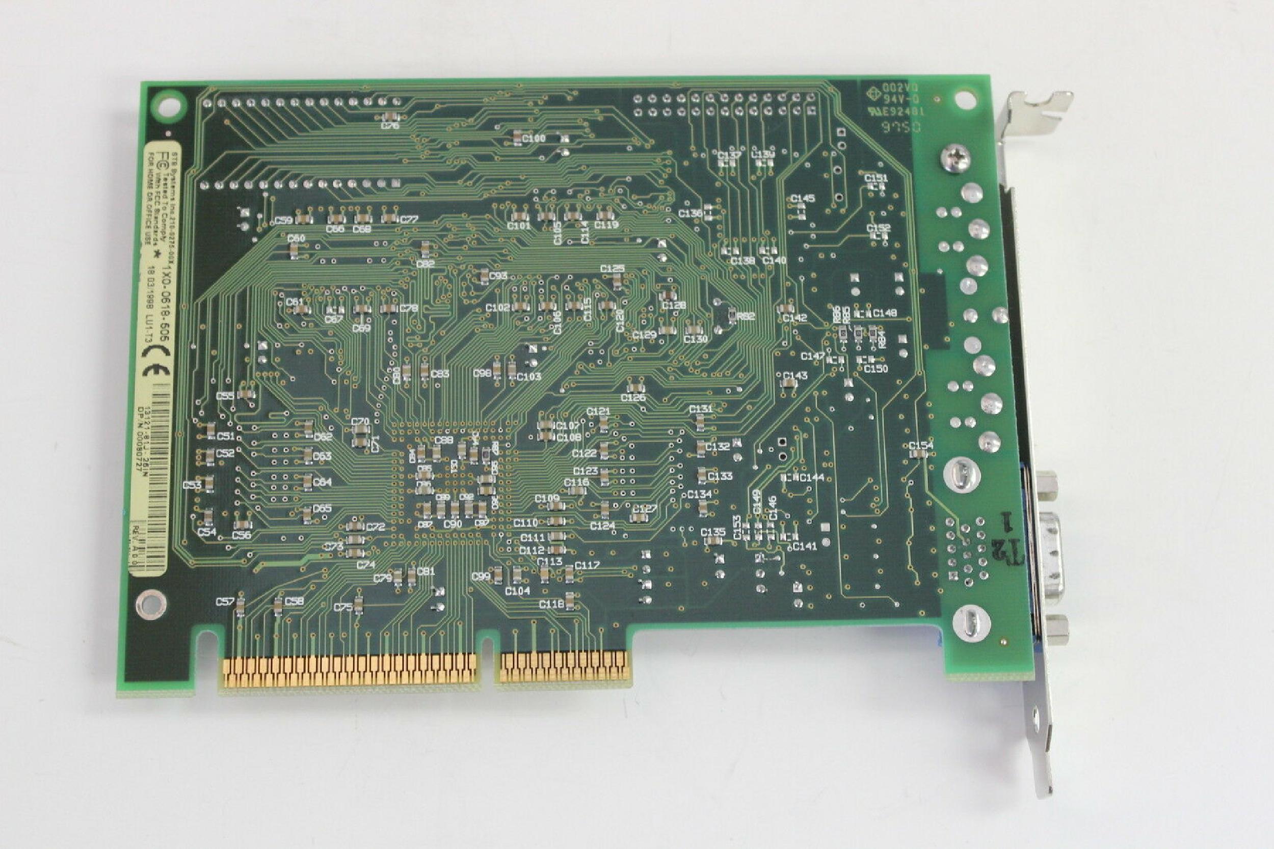 STB SYSTEMS INC 90727 4MB AGP VIDEO CARD WITH VGA OUTPUT VELOCITY 128 NO/TV