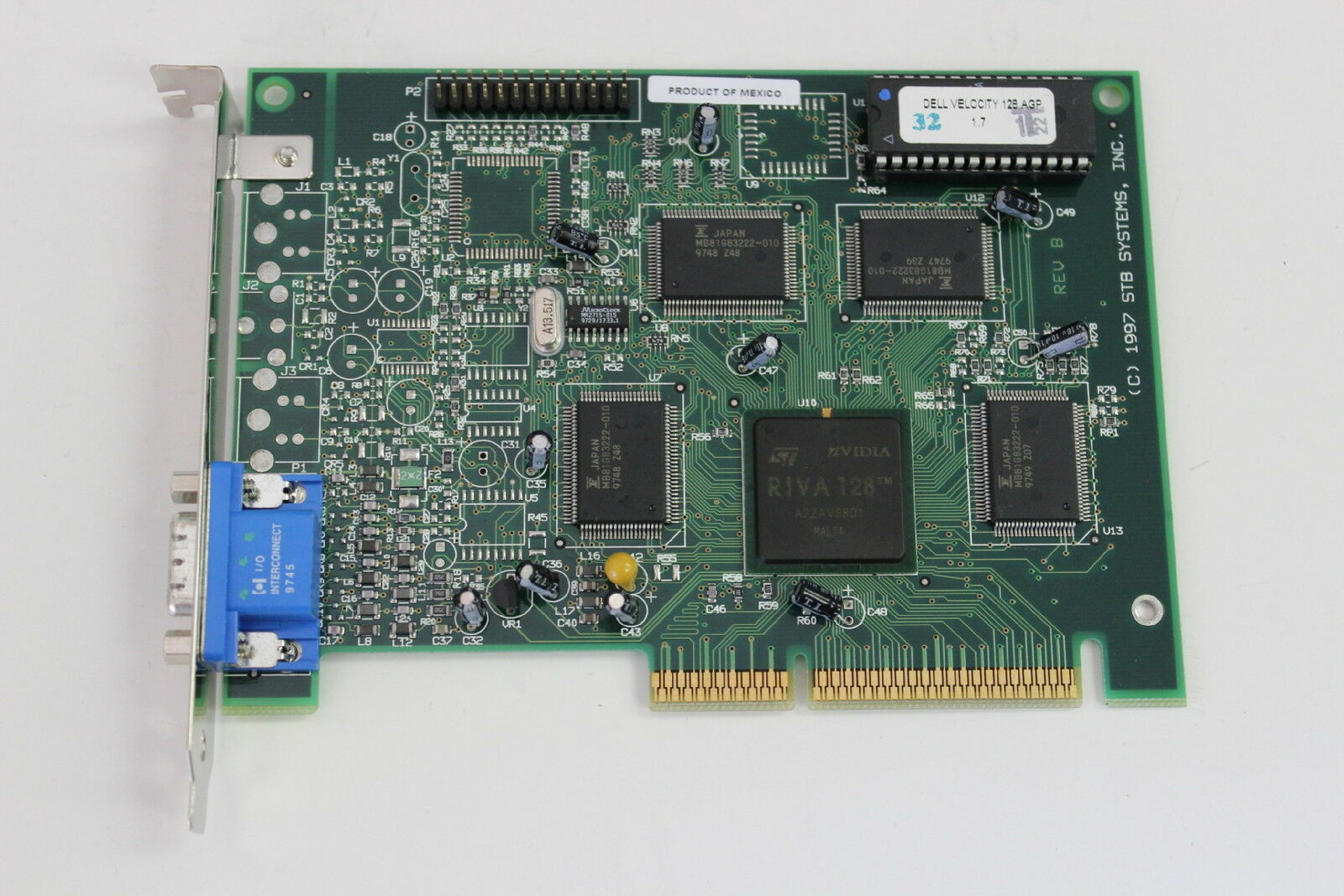 STB SYSTEMS INC 1X0-0618-505 4MB AGP VIDEO CARD WITH VGA OUTPUT