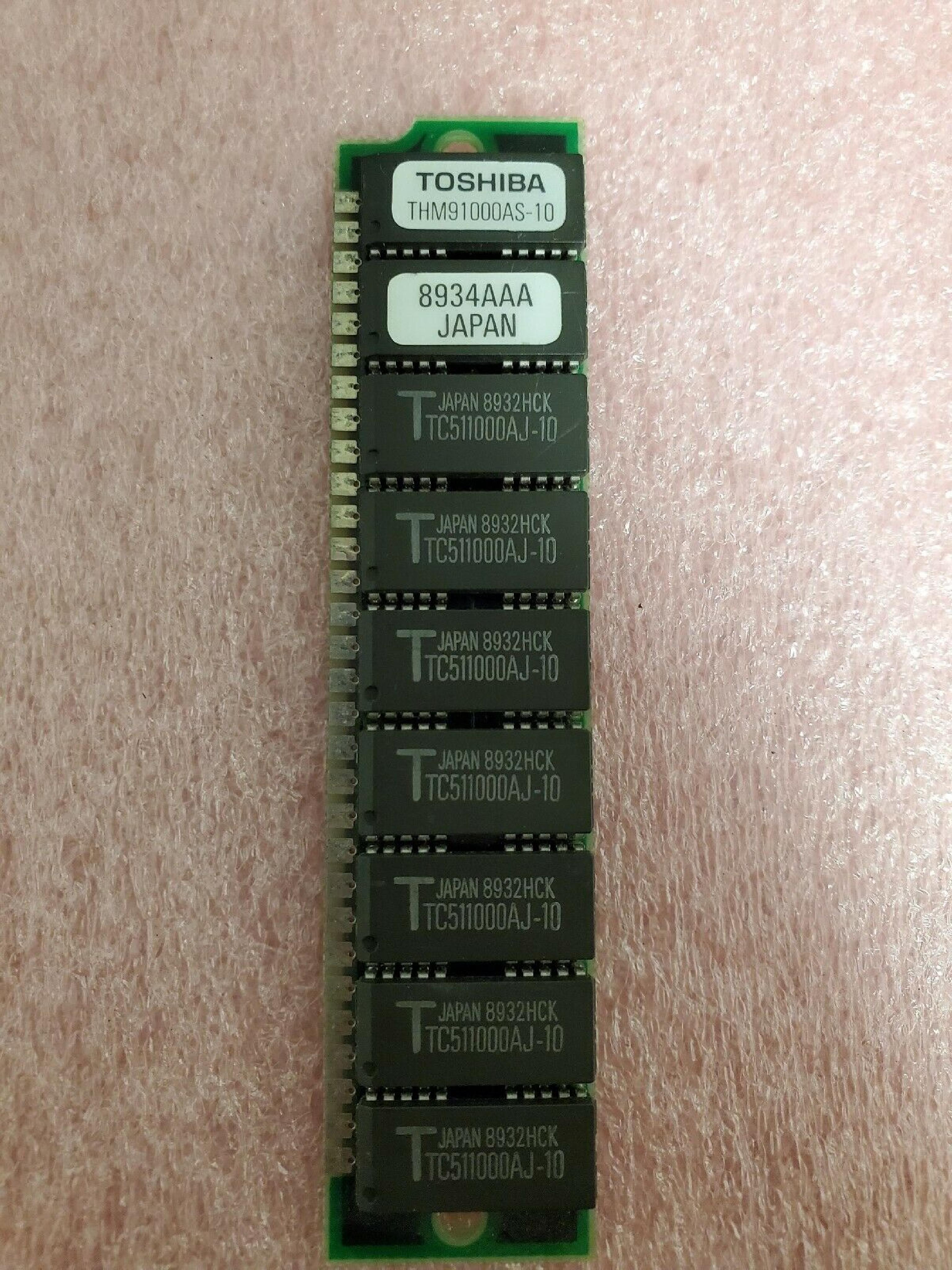 TOSHIBA THM91000AS-10 30 PIN SIMM 9 CHIP 30PIN WITH PARITY