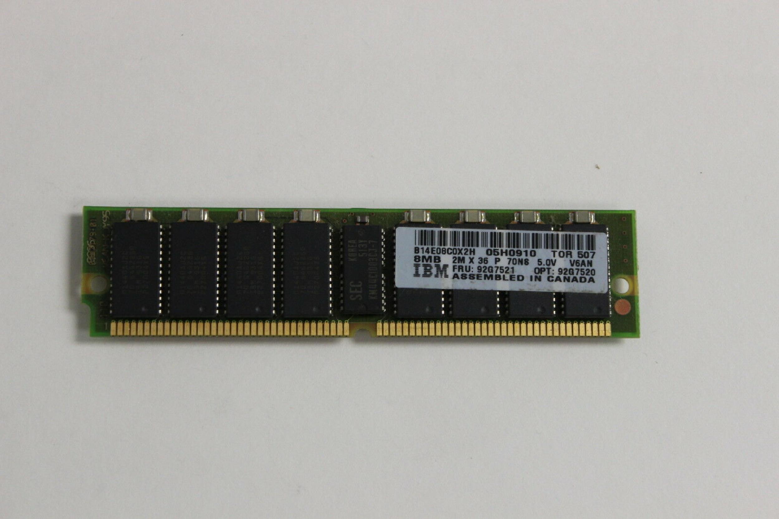 IBM 92G7520 72 PIN SIMM 18 CHIP