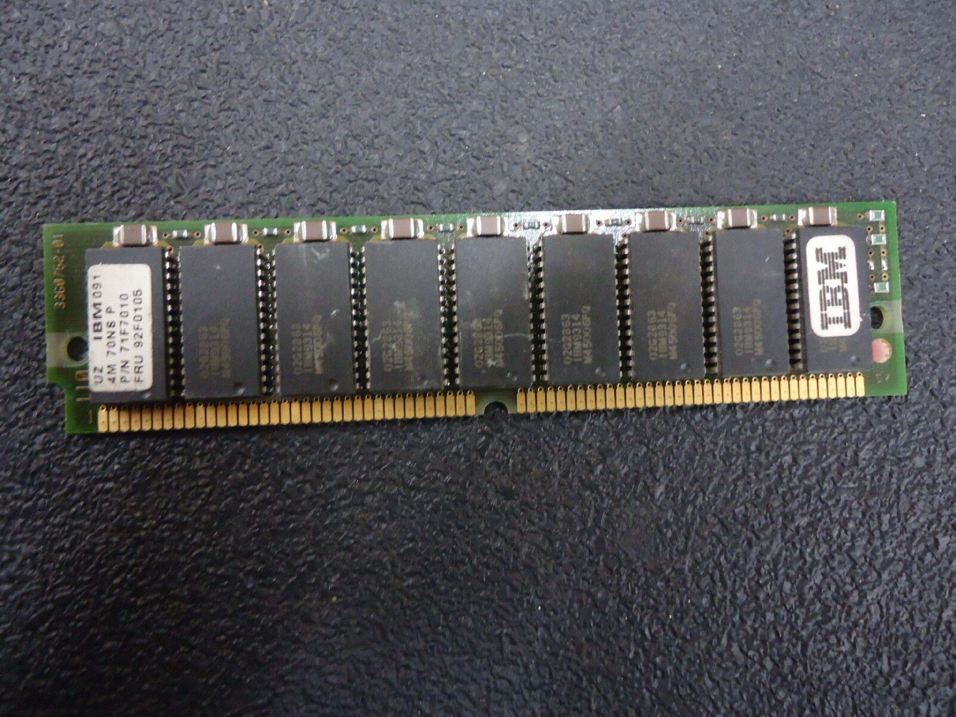 IBM 92F0105 72 PIN SIMM 12 CHIP PS/2 4MB 70NS 72PIN