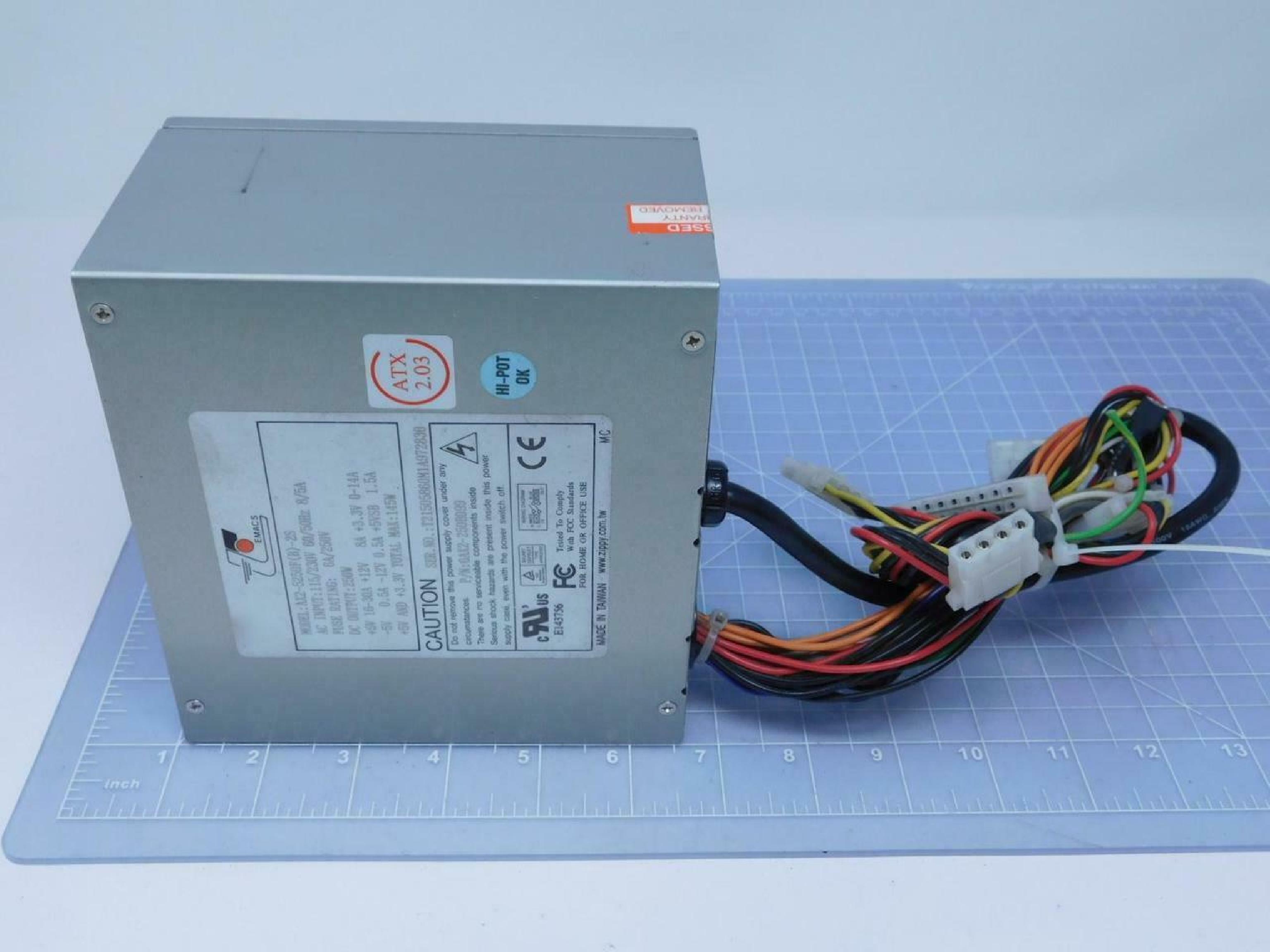 EMACS / ZIPPY / US POWER / CALIFORNIA PC PRODUCTS / SENSTRON AX2-5250F 250W ATX POWER SUPPLY 250 WATT