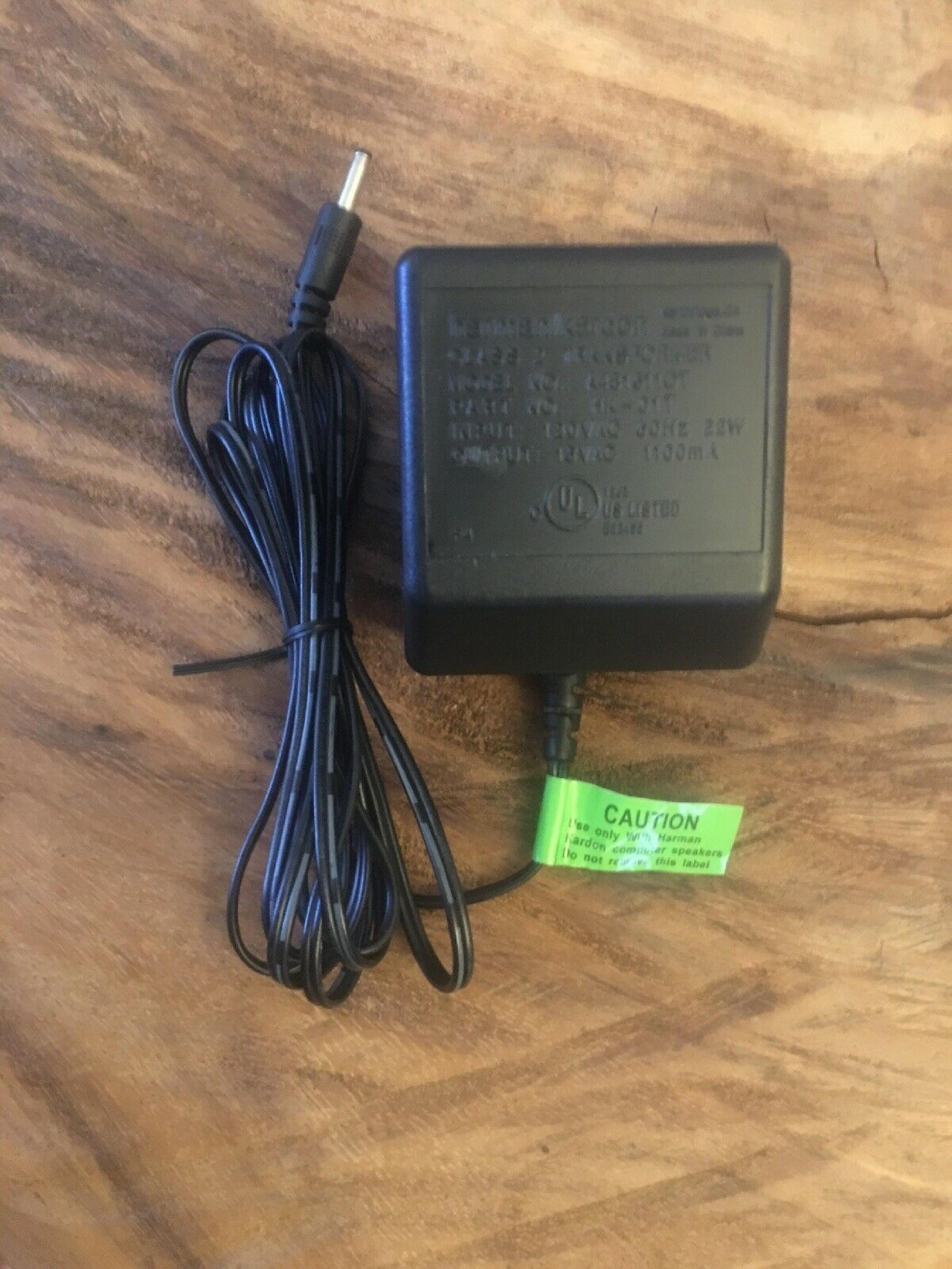 HARMAN KARDON A4815110T AC ADAPTER 15VAC 1.1A OD:5.5MM ID:2MM BARREL CONNECTOR 6FOOT CABLE OUTSIDE POLE:NEGATIVE FOR 06941V