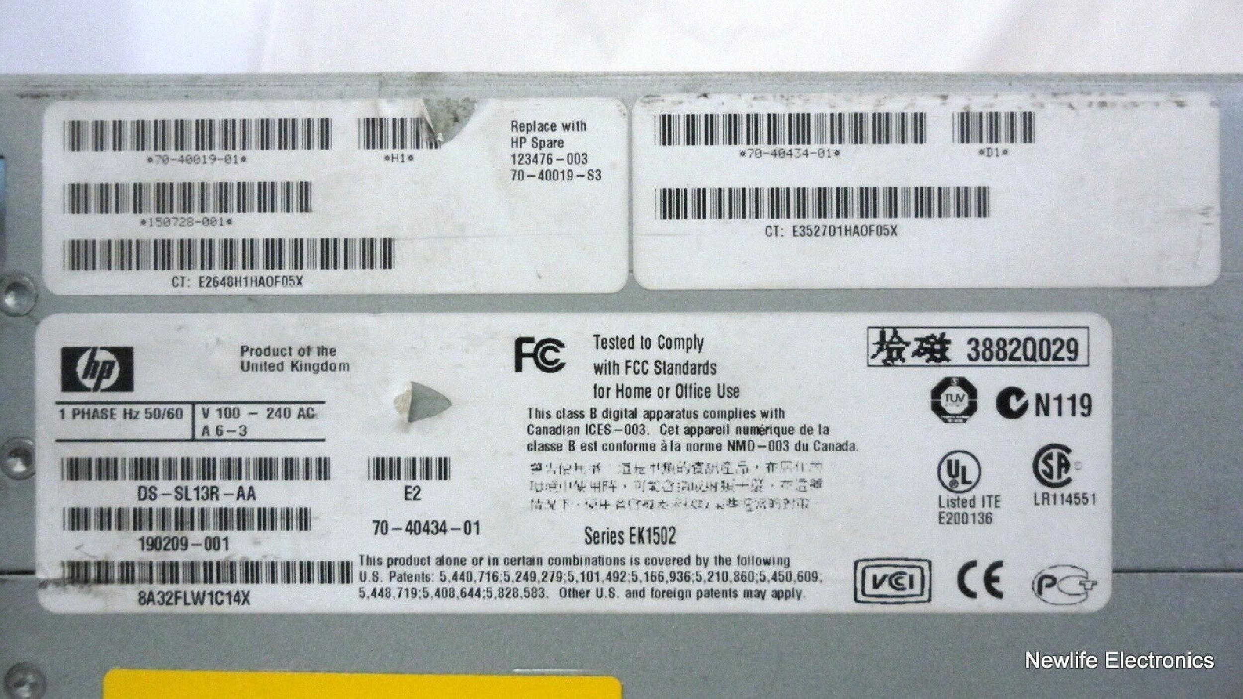 COMPAQ / HEWLETT PACKARD / HP 70-40019-01 SCSI DRIVE BAY WITH POWER SUPPLIES